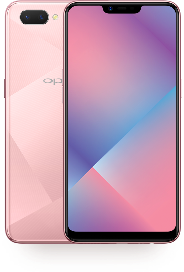 Oppoスマートフォン ピングラデーションデザイン 壁紙