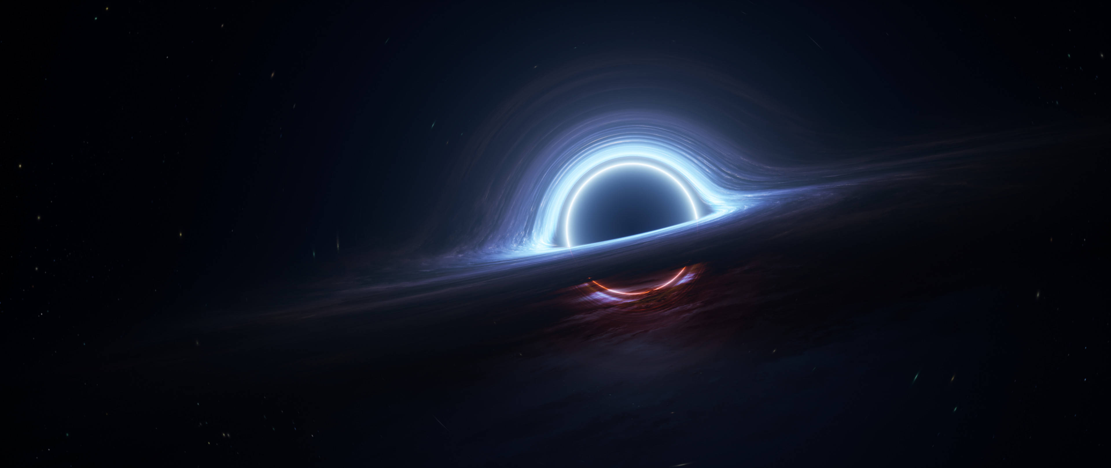暗闇で輝く惑星のPCロック画面 壁紙