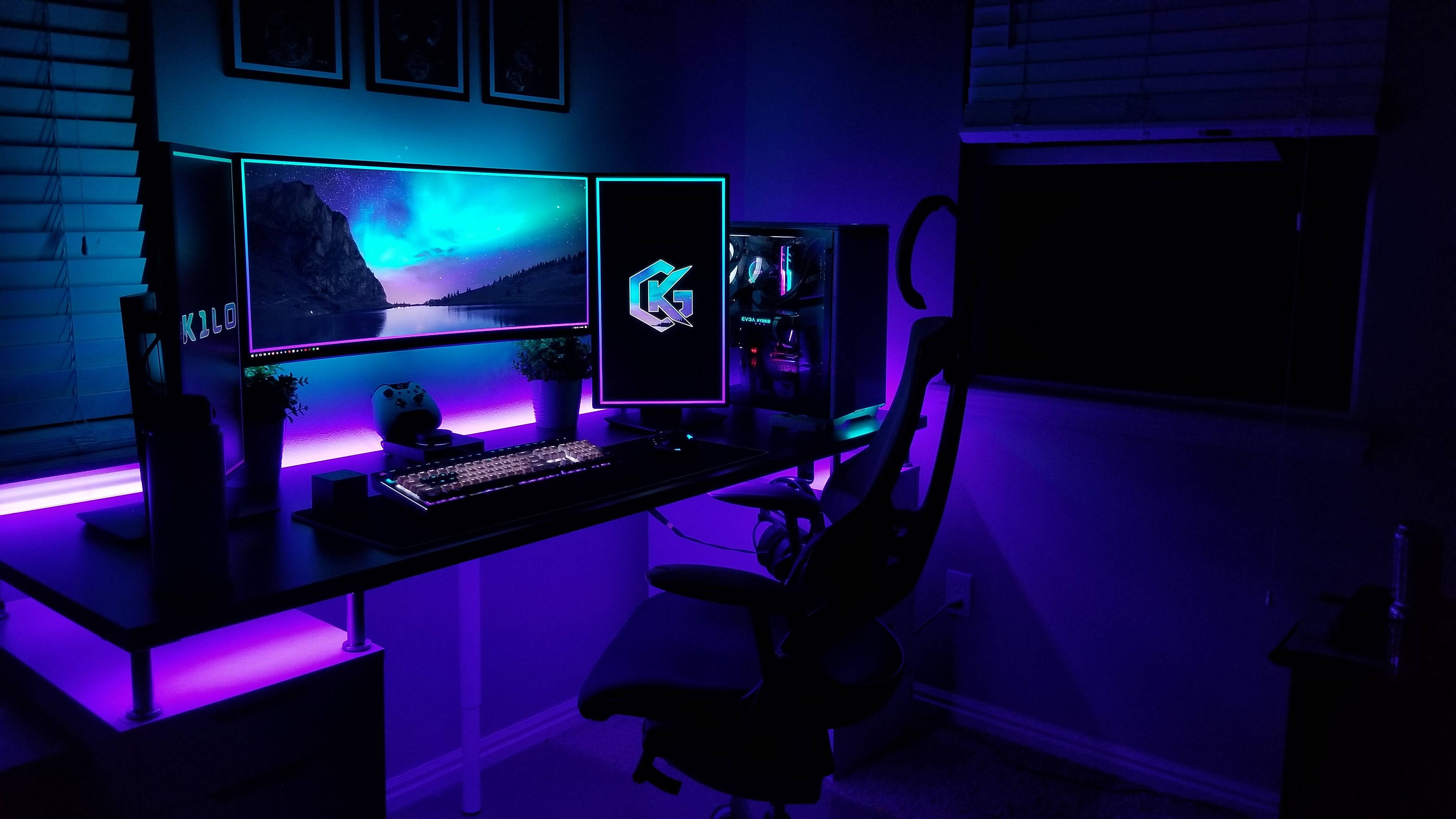 PCゲーミングセットアップ RGB 4K 壁紙