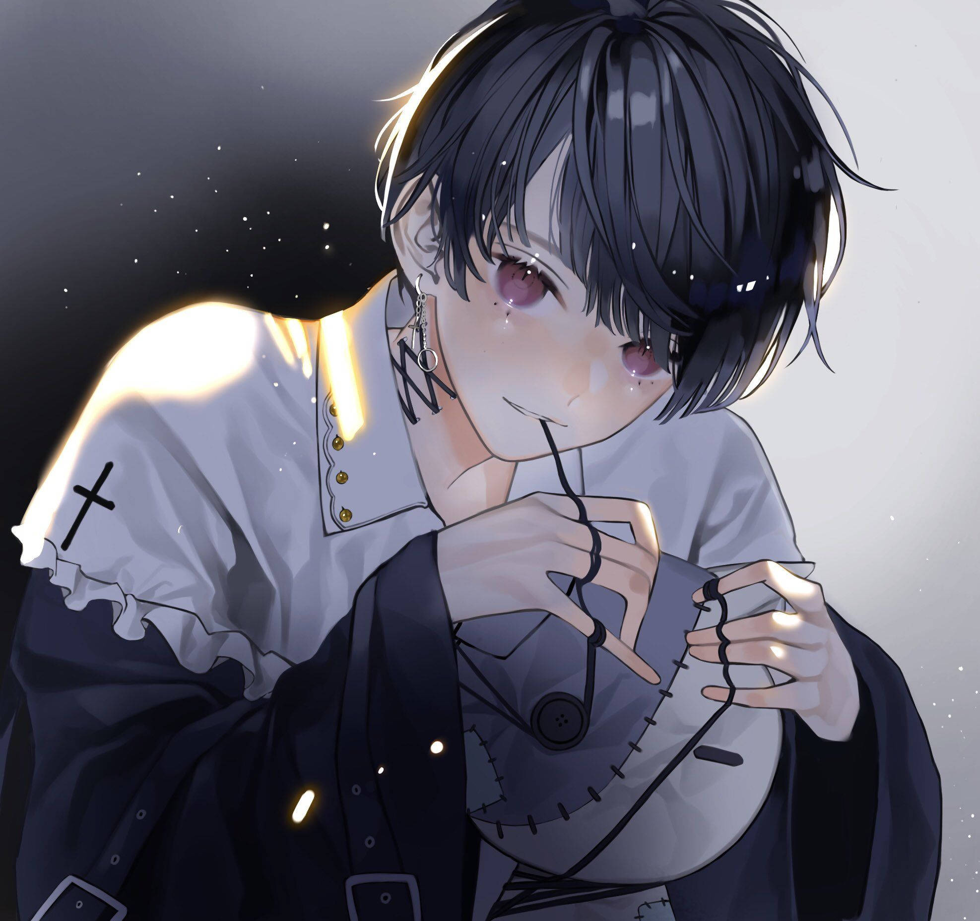 ダークエモボーイのエッジなアニメPFP 壁紙