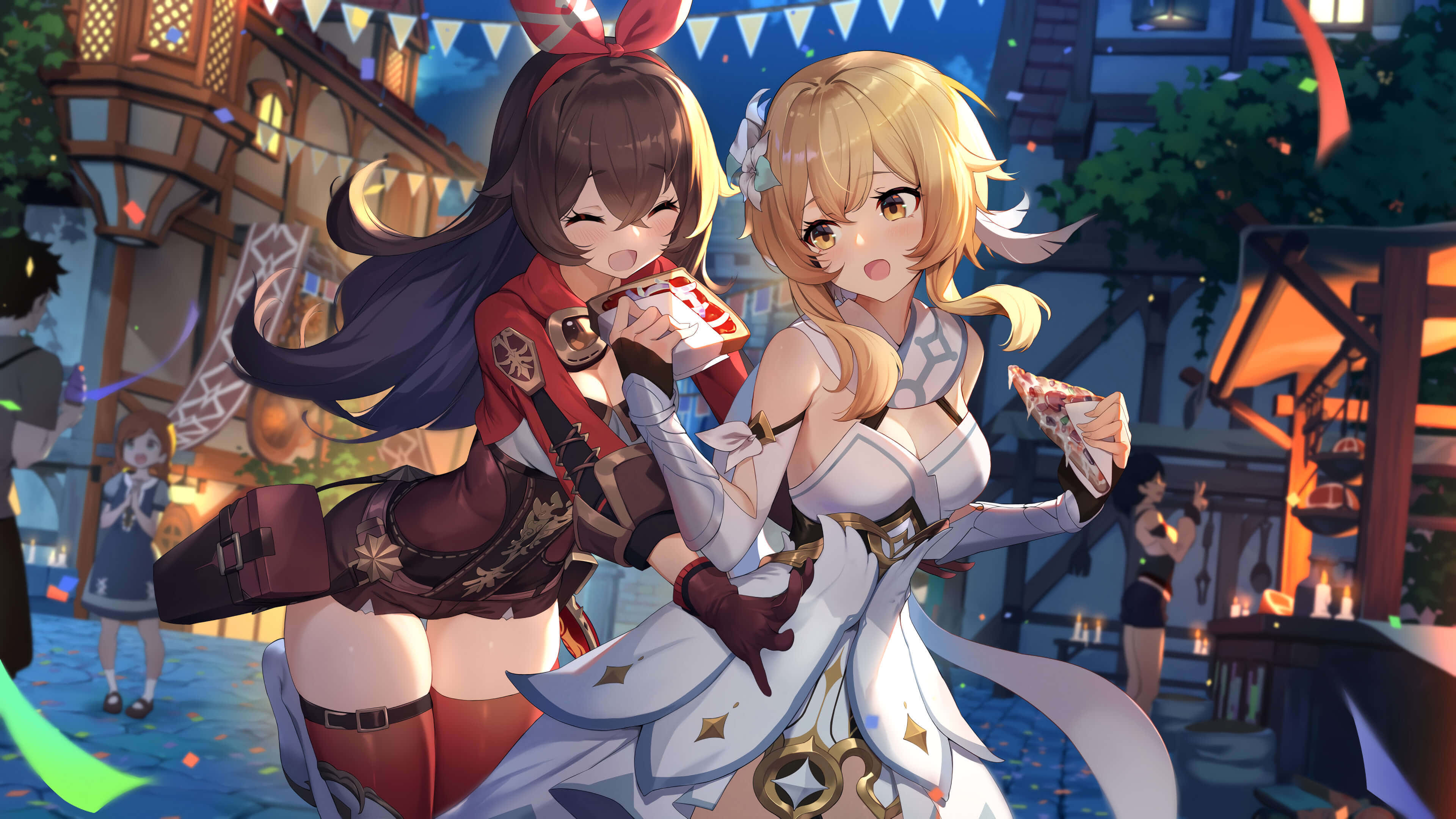 アンバーとルミネの原神PFP 壁紙