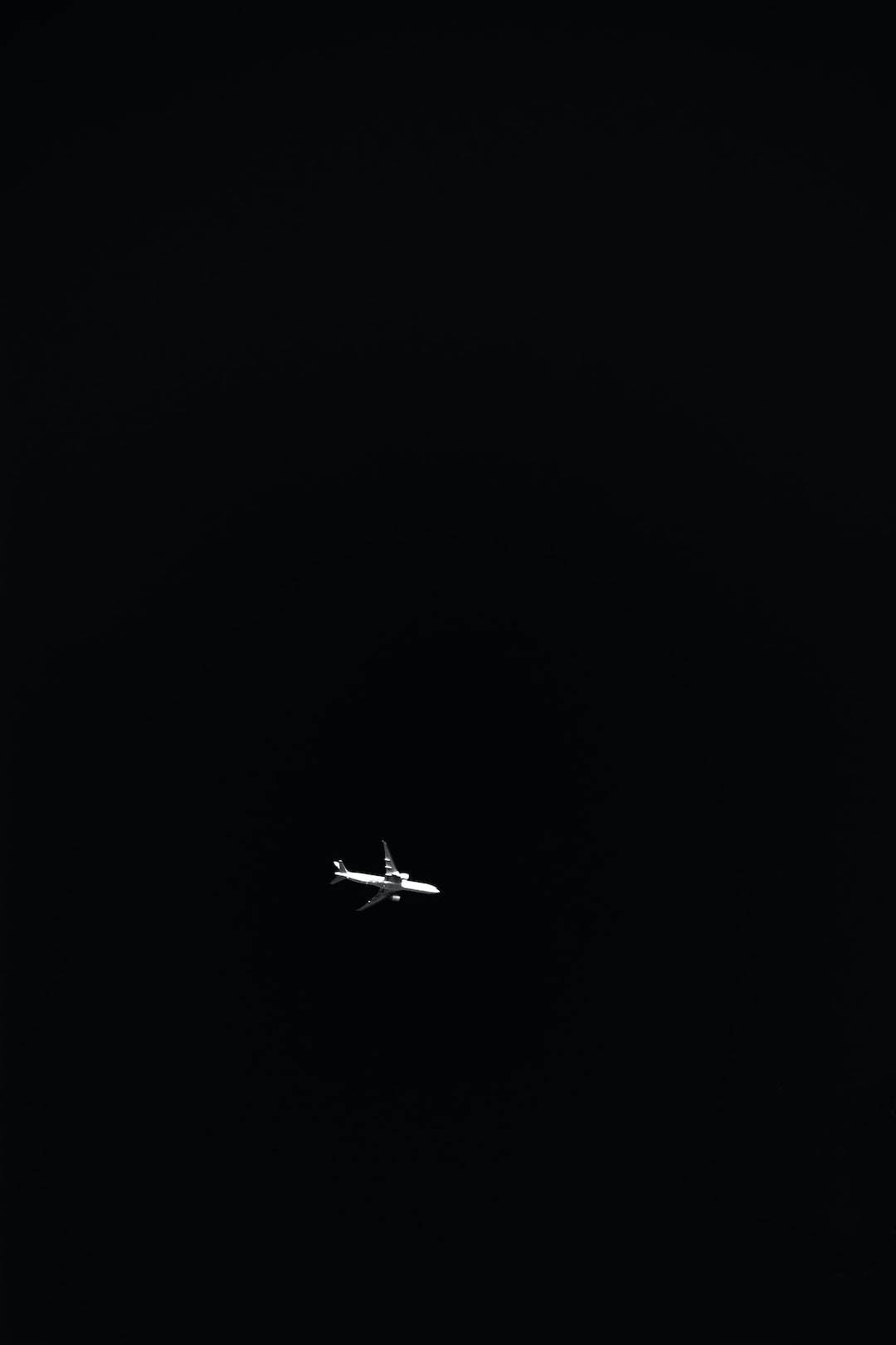ミニマルな飛行機の白黒PFP 壁紙