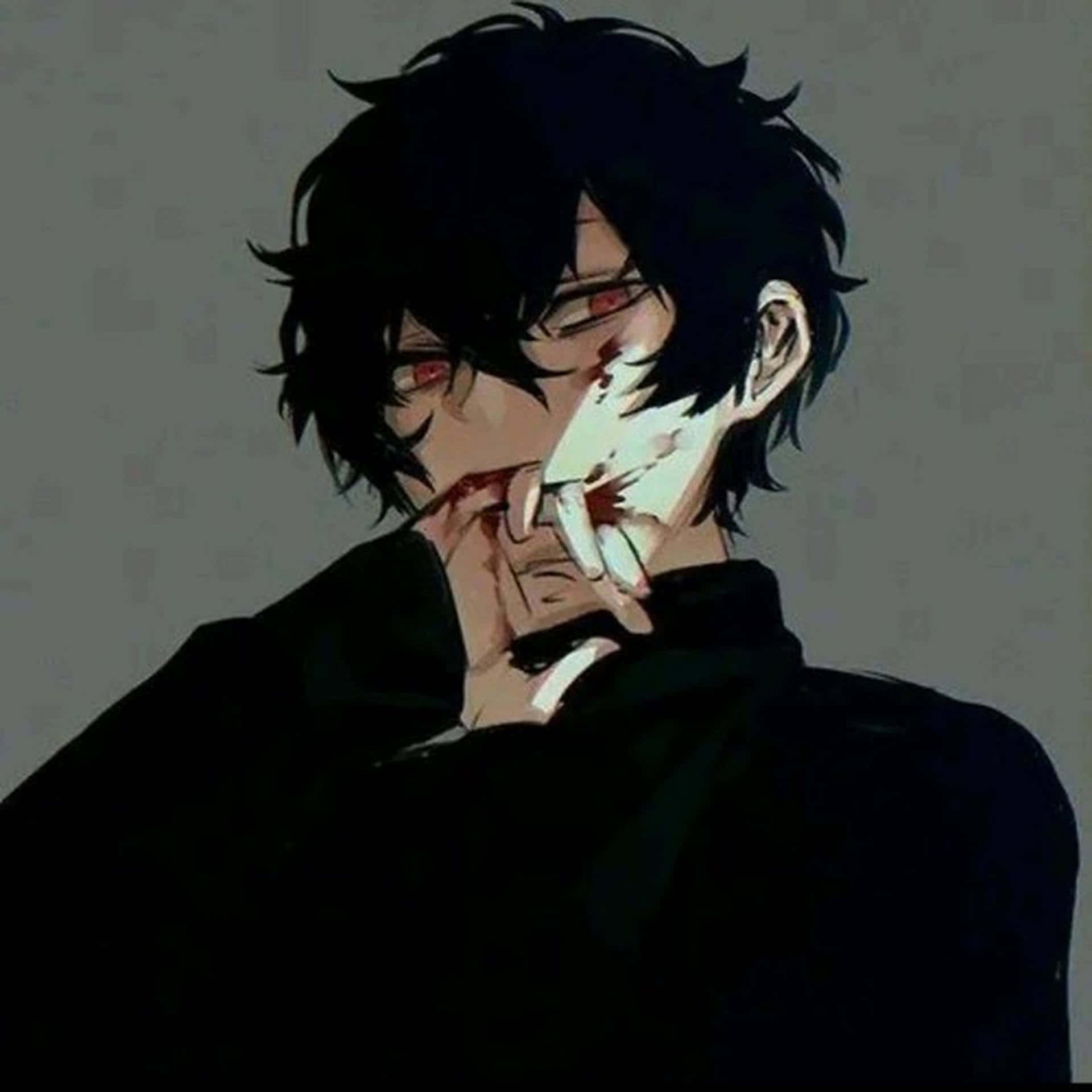 血まみれ口元の少年PFP 壁紙