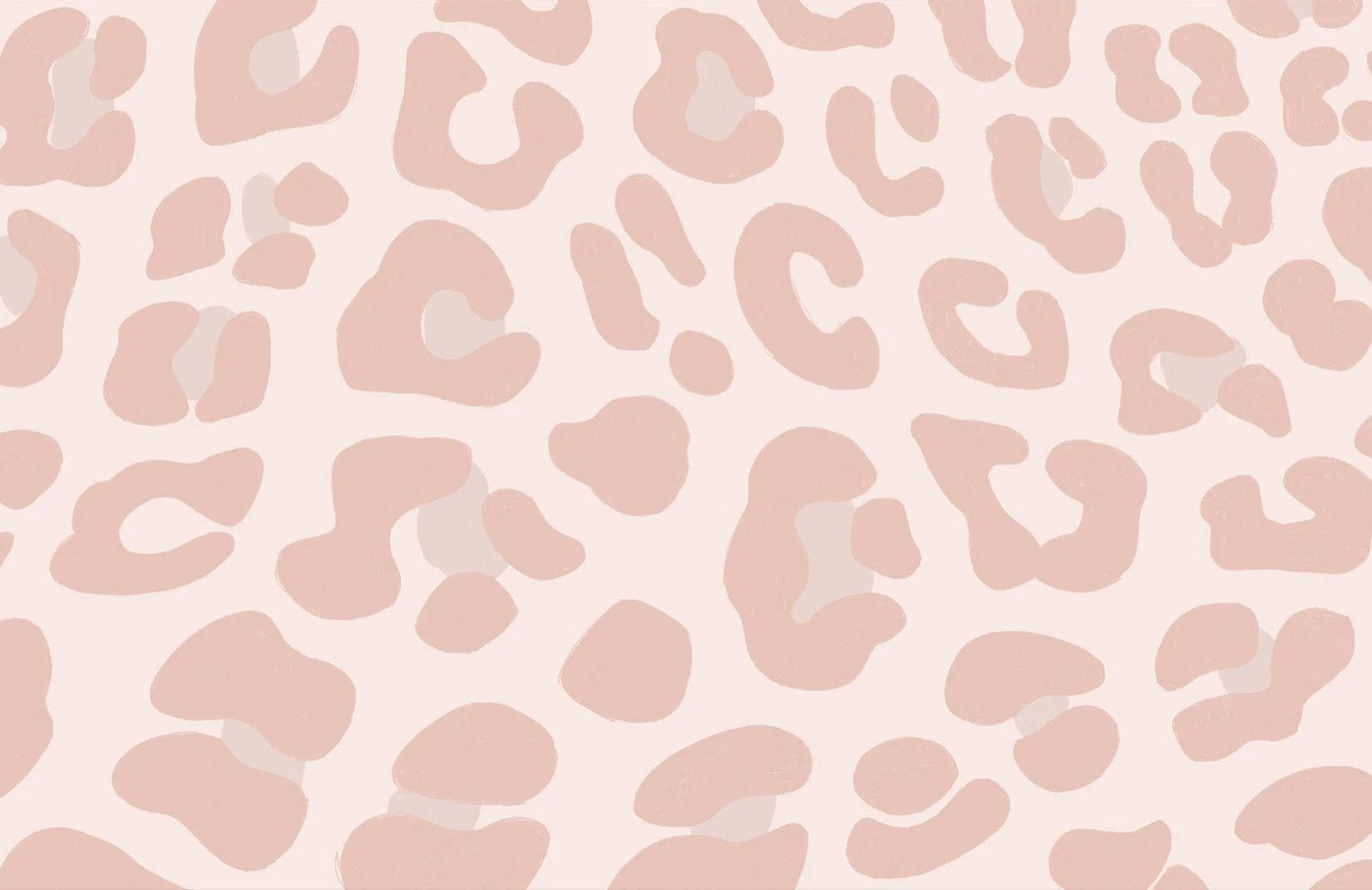 パステルピーチのヒョウ柄プレッピーPFP 壁紙