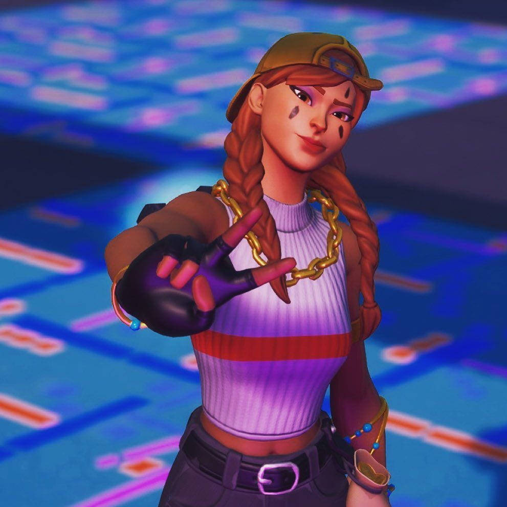 フォートナイト PFP クールなオーラ ピースサイン 壁紙
