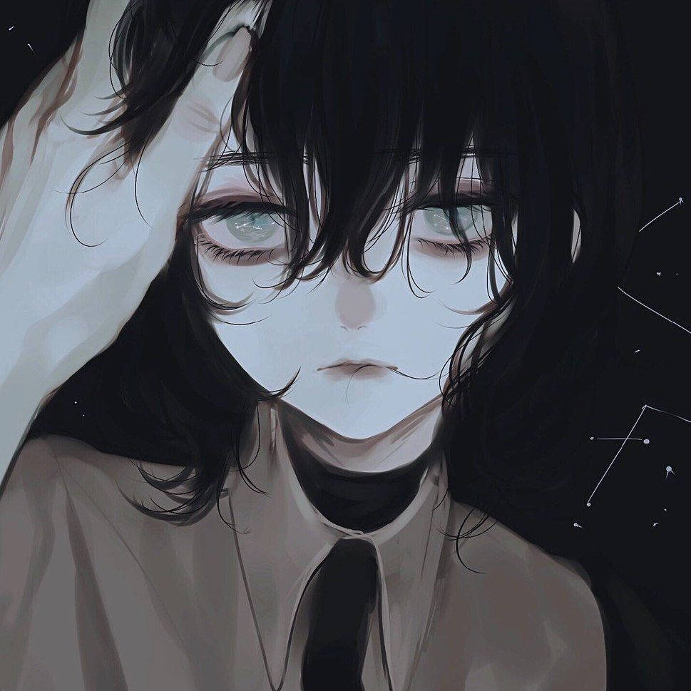 孤独な少女のエッジーなアニメPFP 壁紙