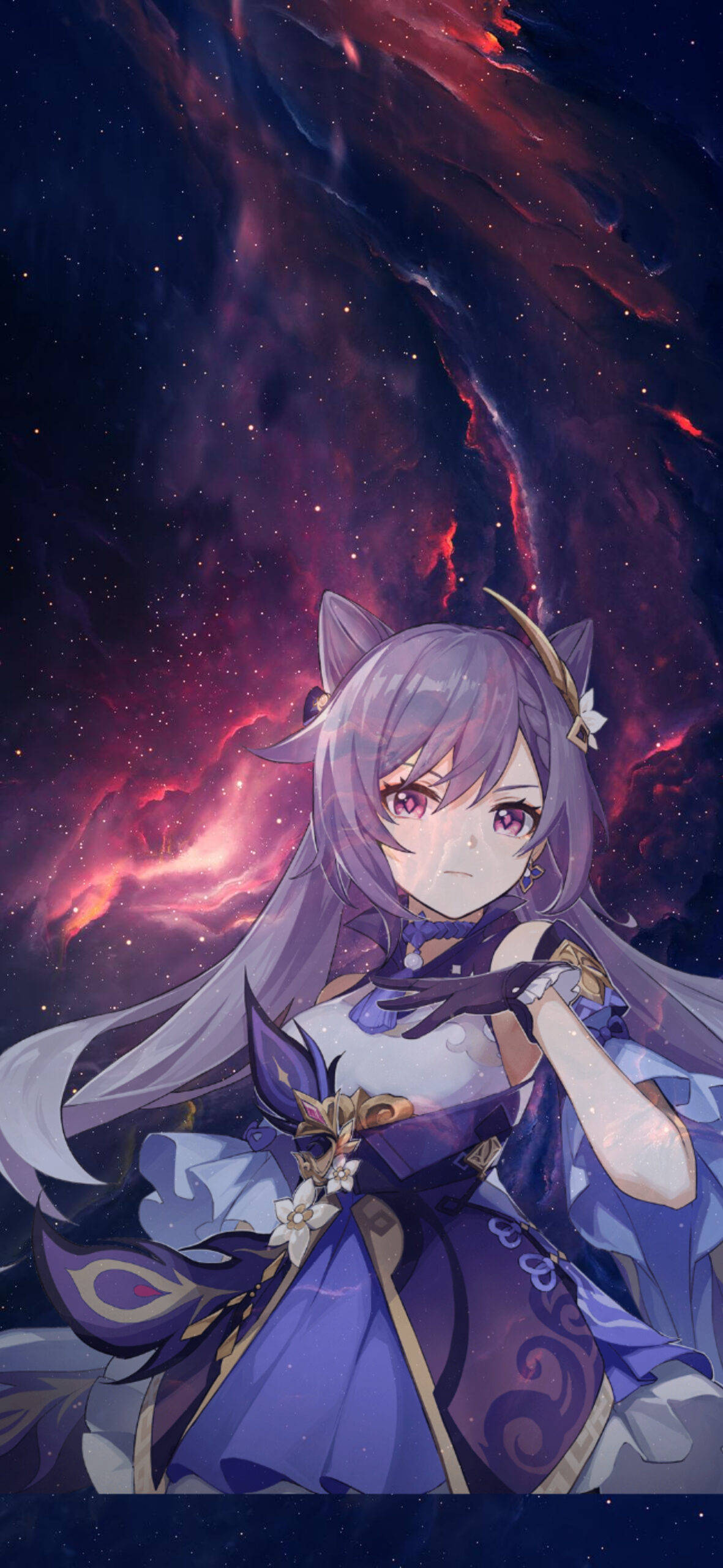 刻晴ポートレート 原神 Phone 壁紙