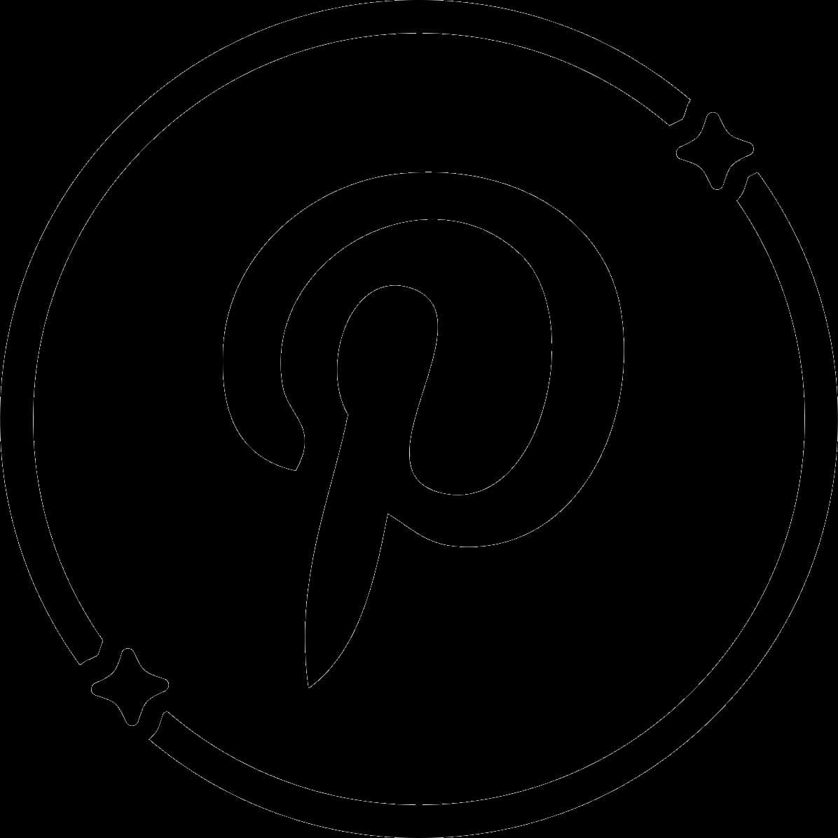 Pinterestロゴのアウトライン 壁紙