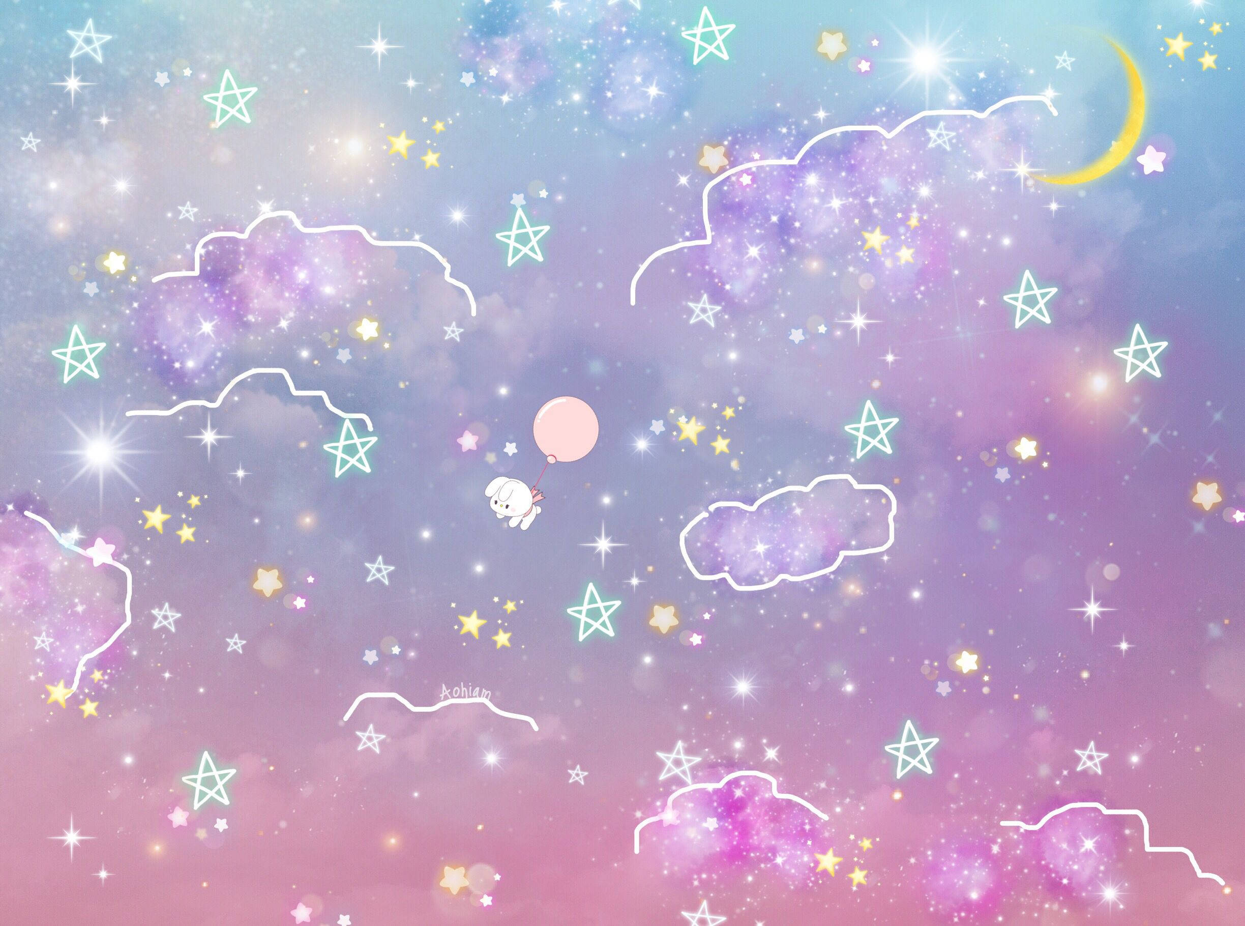 雲と空のラインアート Pinterest ノートパソコン 壁紙