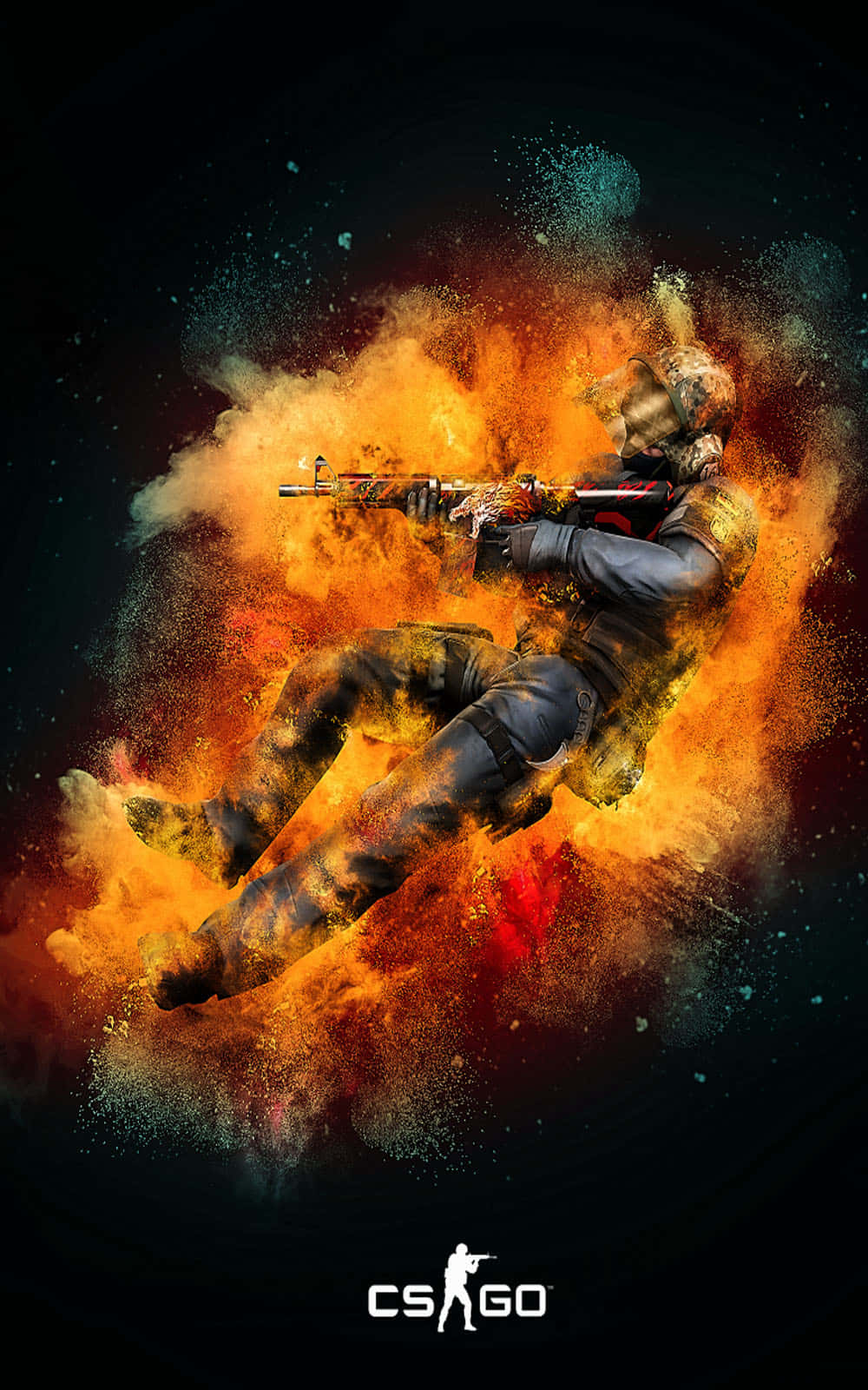 Pixel 3 Counter-strike Global Offensive 背景 炎 壁紙