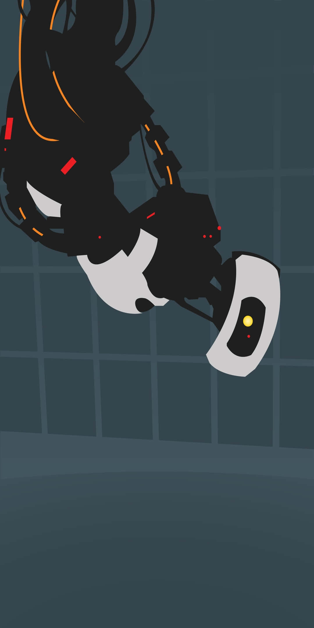 Pixel 3 ミニマル背景 GLAdOS ファンアート ドローイング 壁紙