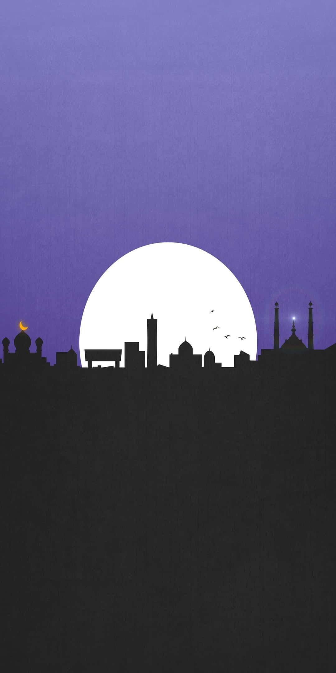 Pixel 3 ミニマルなランドマークのシルエット背景 壁紙