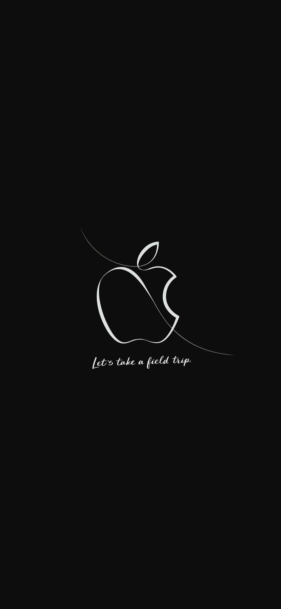 Pixel 3 黒 Apple ロゴ背景 壁紙