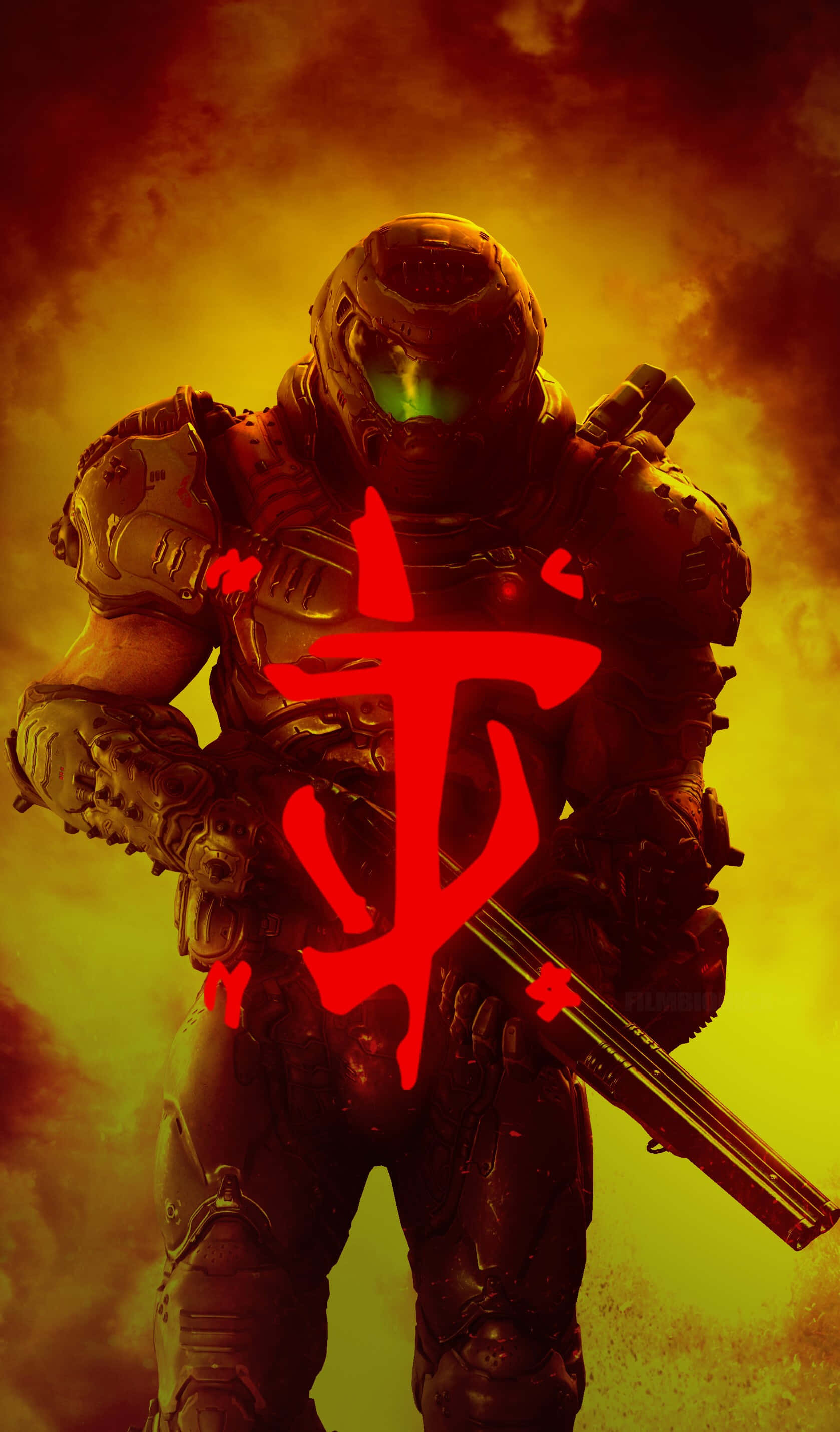 中国語の文字 Pixel 3xl Doom 背景 壁紙