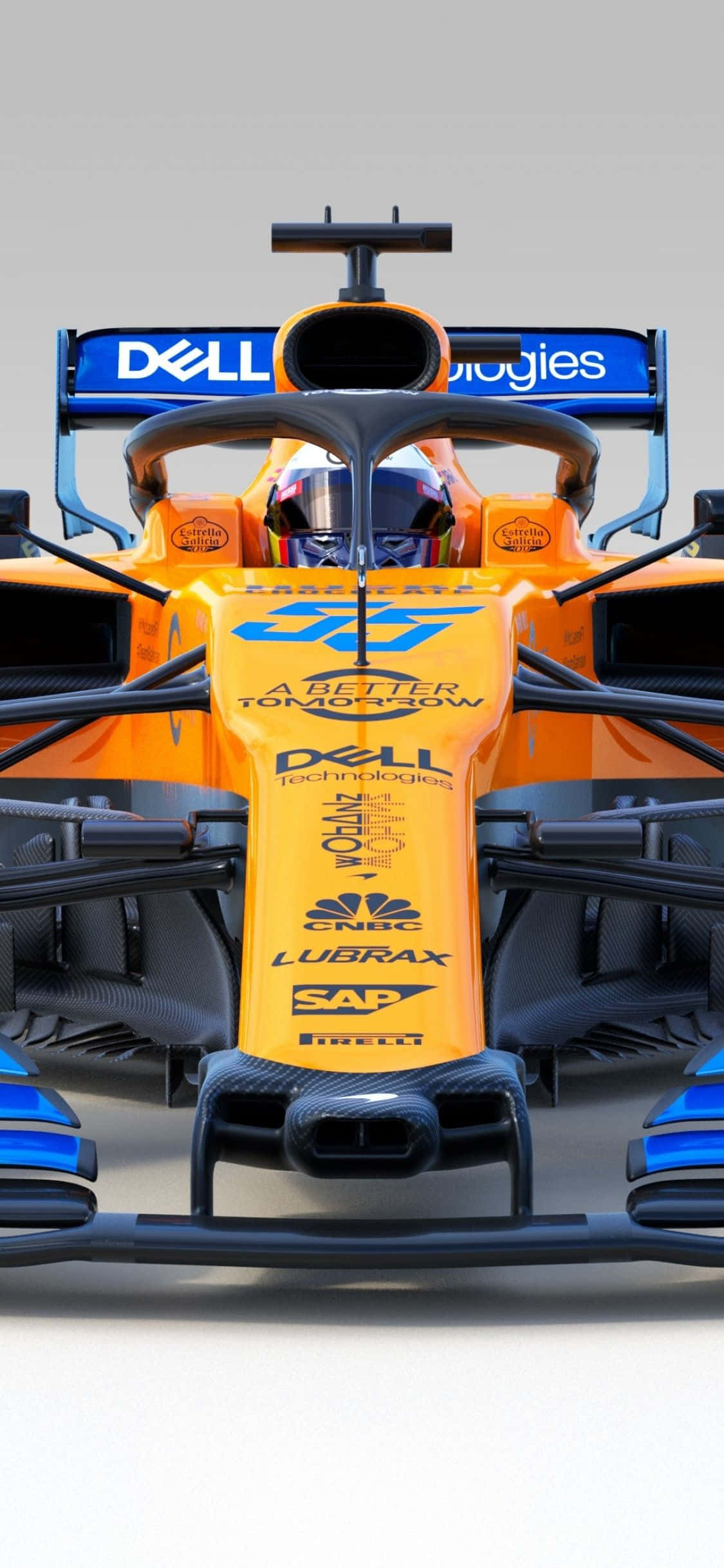 Pixel 3XL F1 2016 マクラーレン 白背景 壁紙