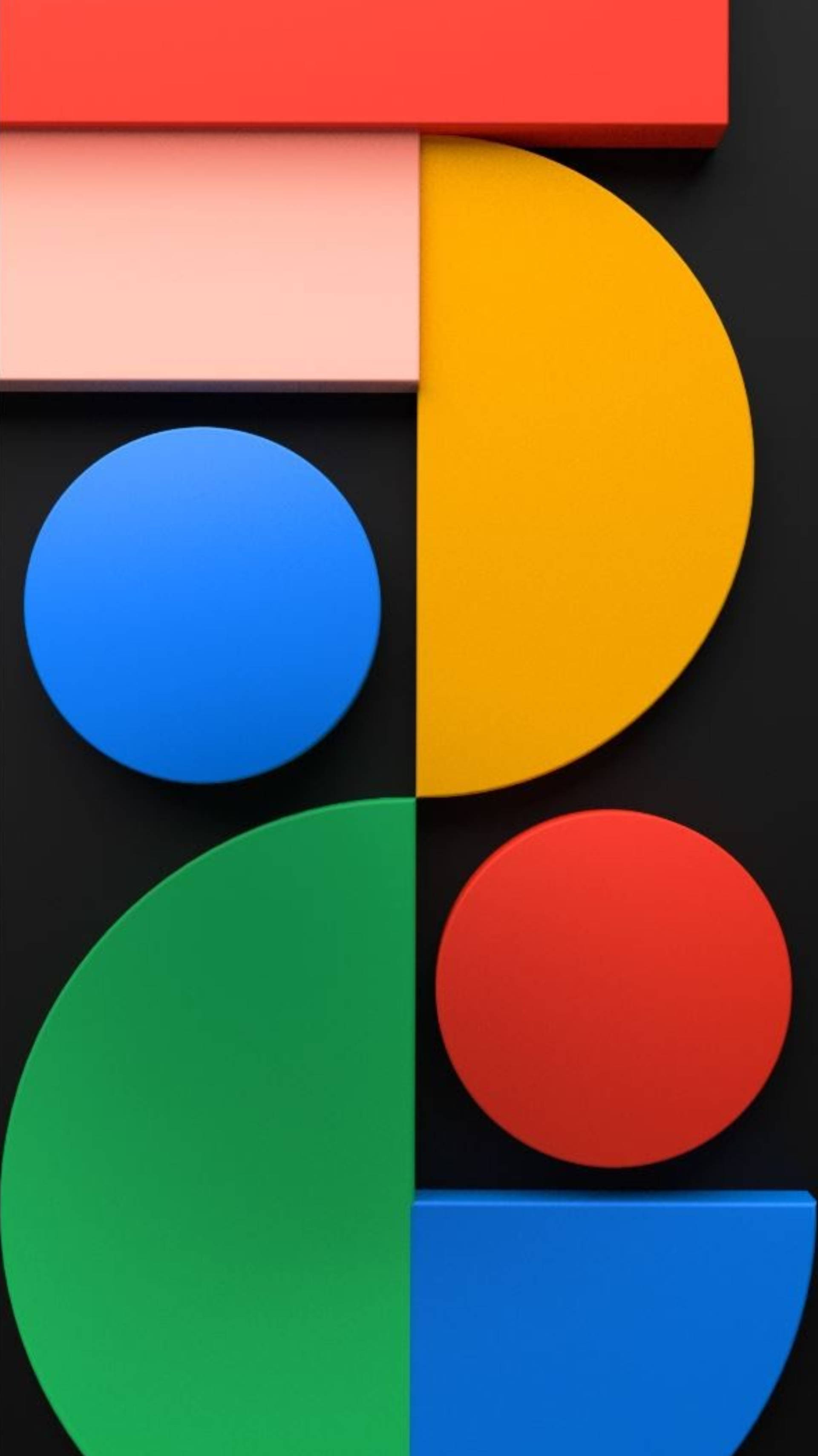 Pixel 5 抽象形状 壁紙