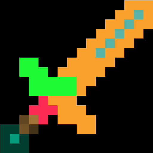 マインクラフト_ダイヤモンド_ソード_ピクセルアート.PNG 壁紙