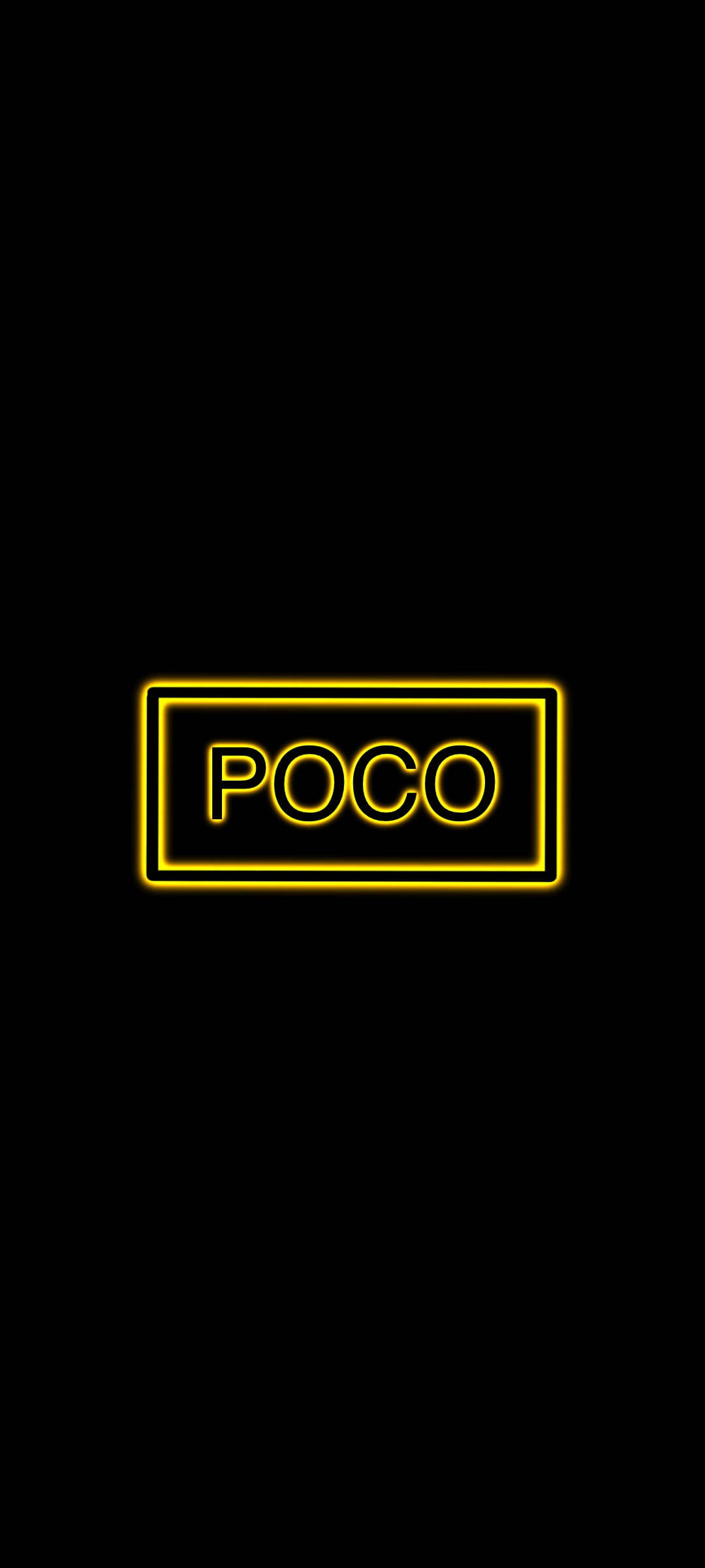 POCO X2 イエローフォント 壁紙