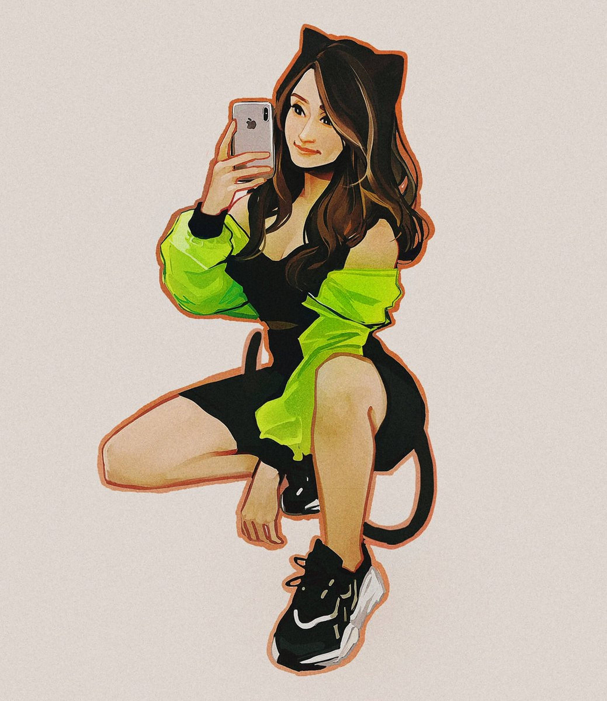 Pokimane デジタルアート 壁紙