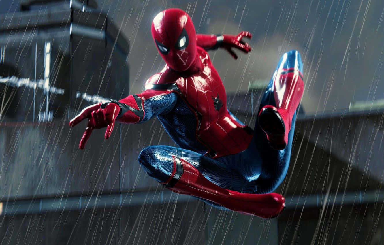 マーベルPS4 スパイダーマン 雨中 壁紙