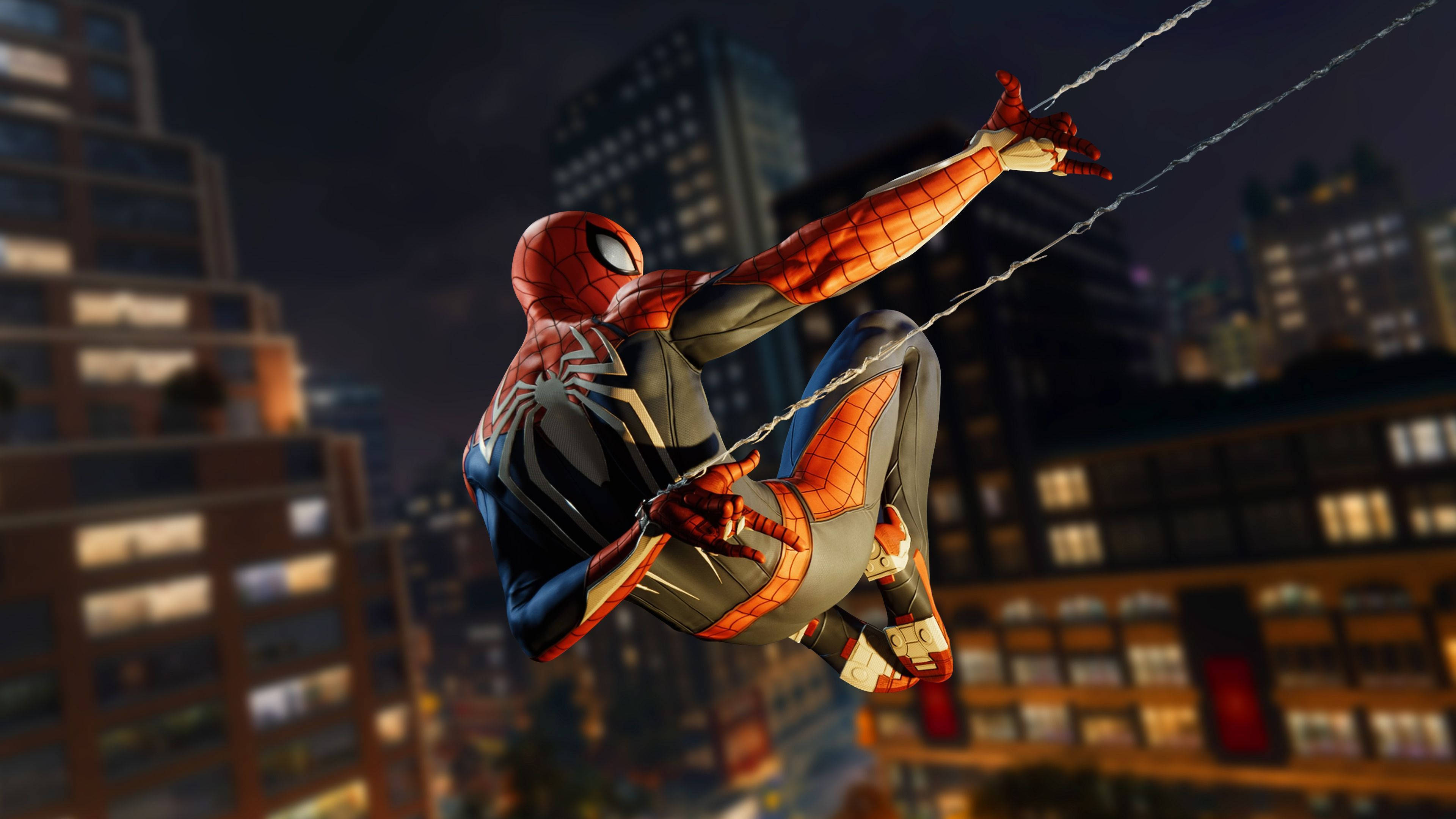スパイダーマンPS4 夜のパトロール 壁紙