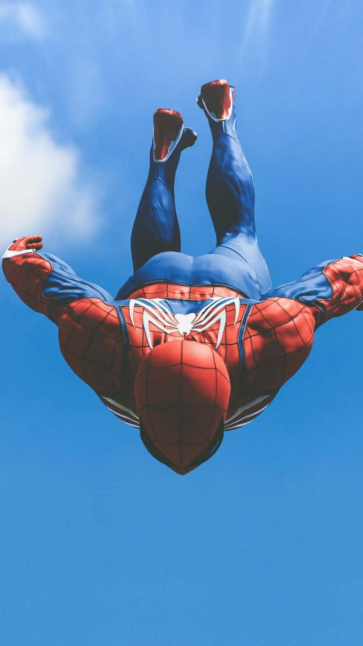 マーベルPS4 スパイダーマン 空からのダイビング 壁紙