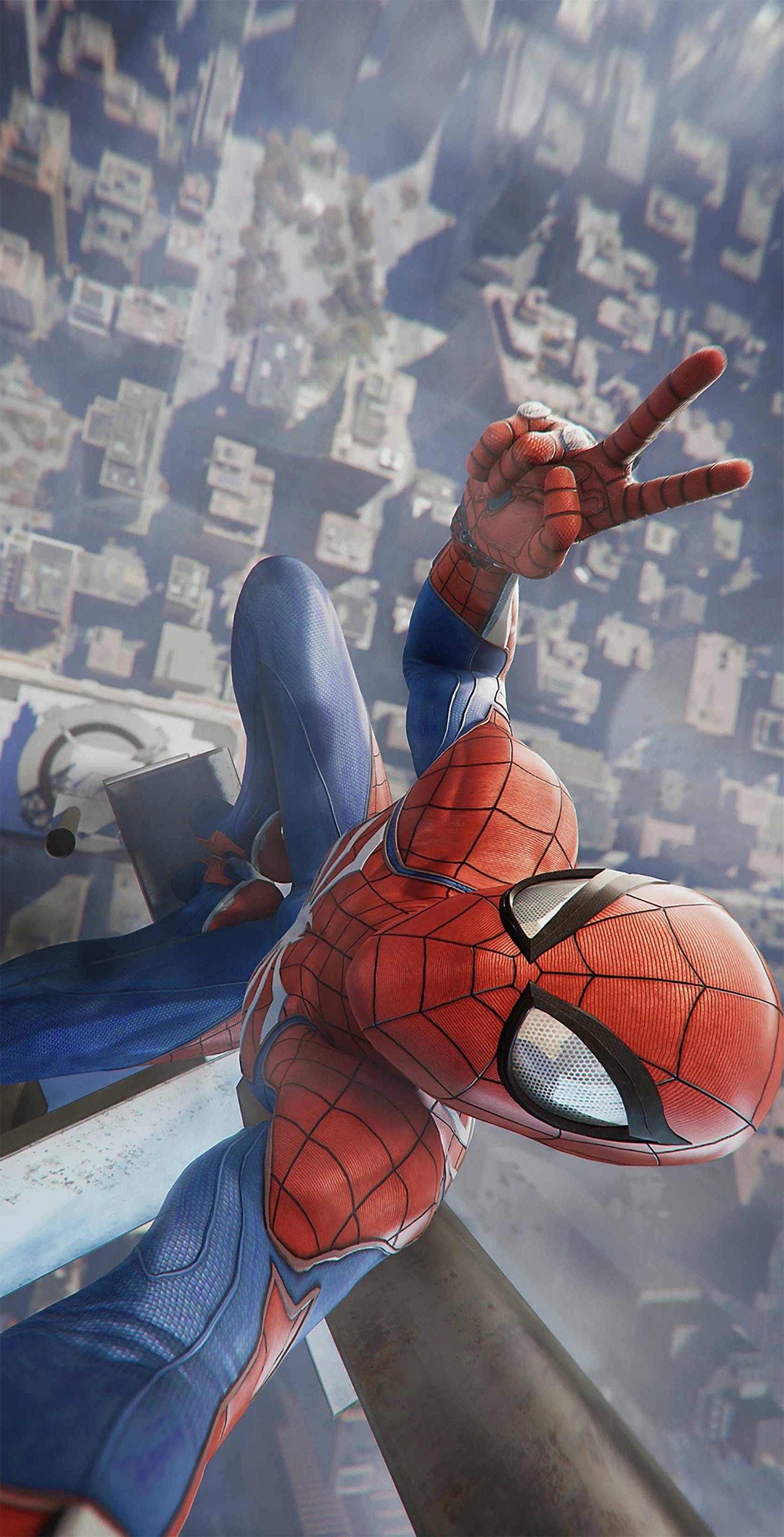 スパイダーマン PS4 自撮り 壁紙