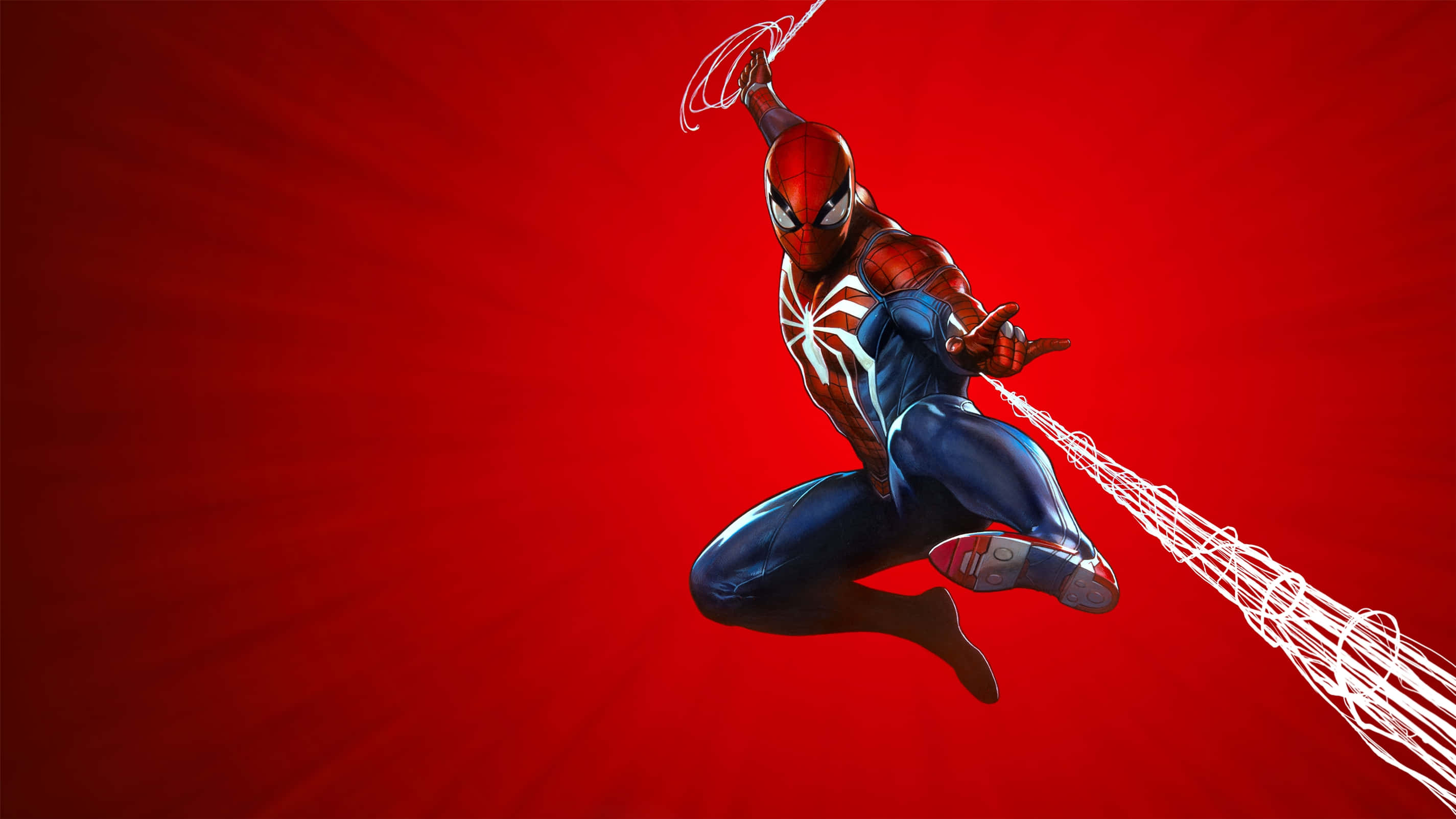 かっこいいPS4ゲームキャラクター スパイダーマン 有名なジャンプポーズ 壁紙