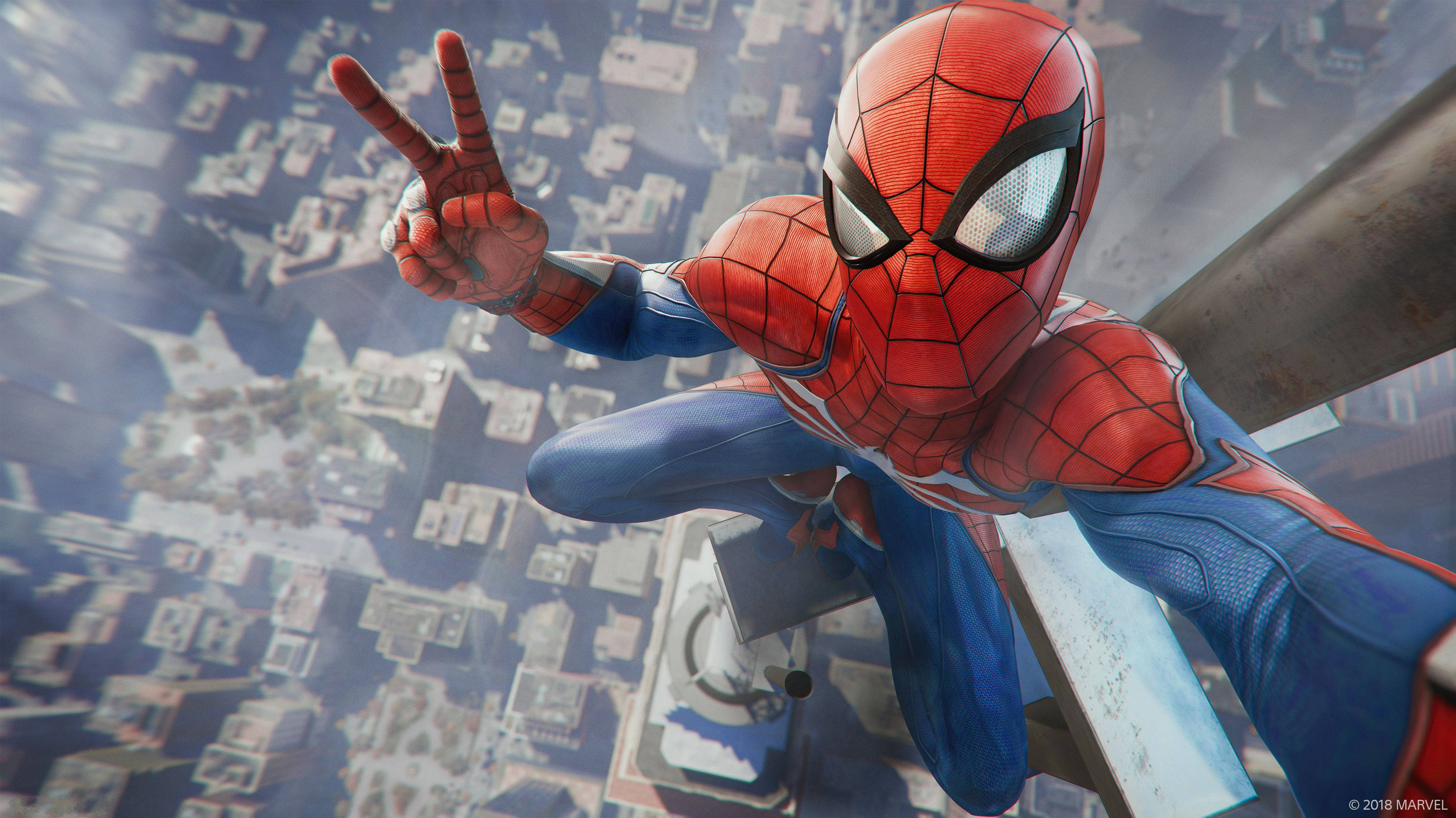 スパイダーマン PS4 かわいい自撮り 壁紙