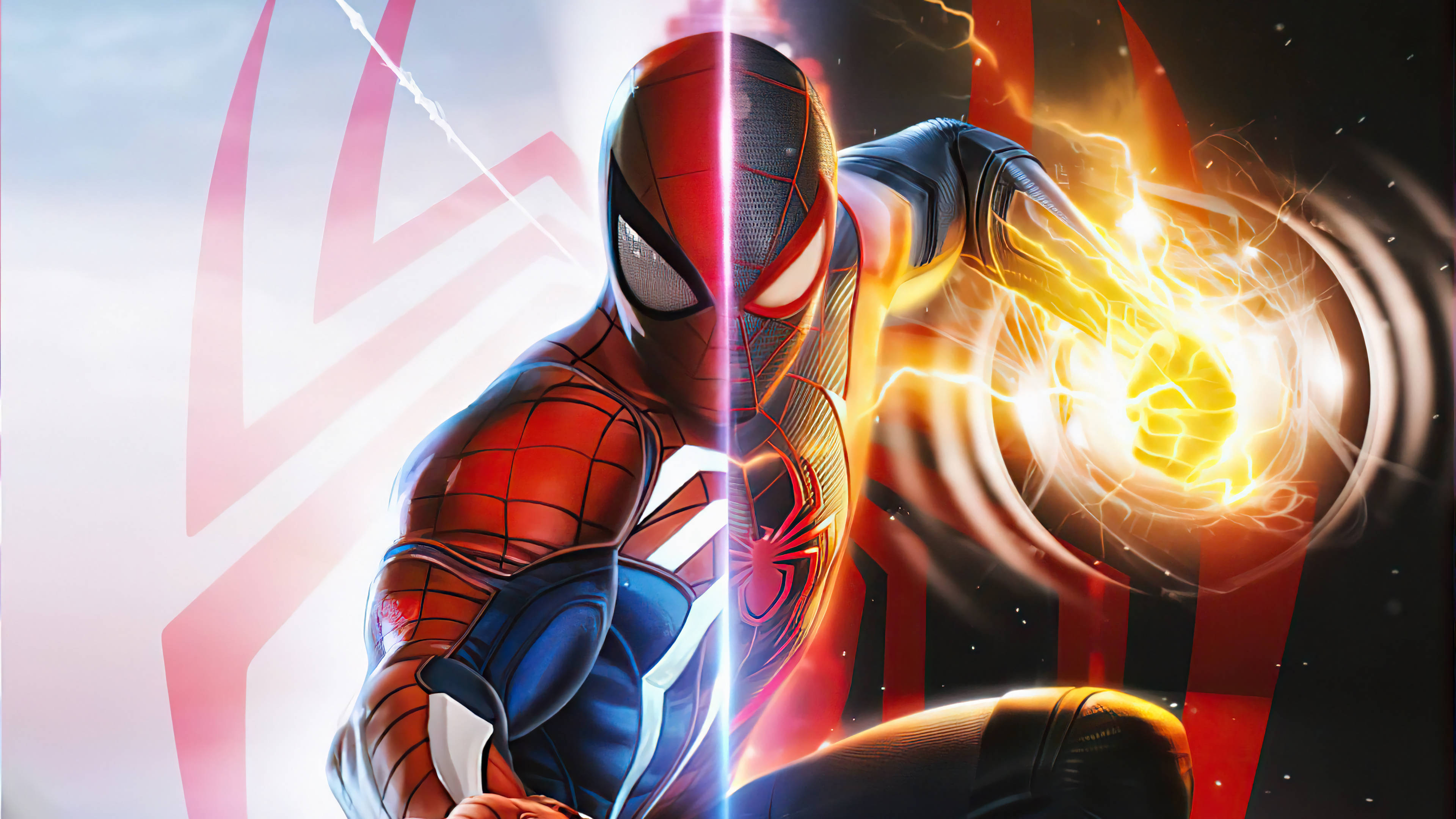 スパイダーマン マイルズ・モラレス イエローパワー PS5 壁紙