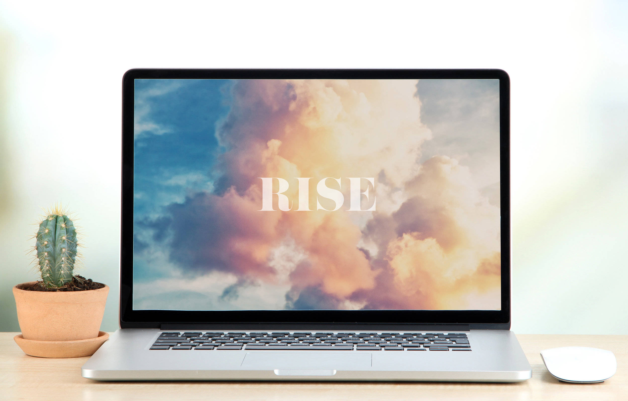 Rise エステティック 雲 オフィス ノートパソコン 壁紙