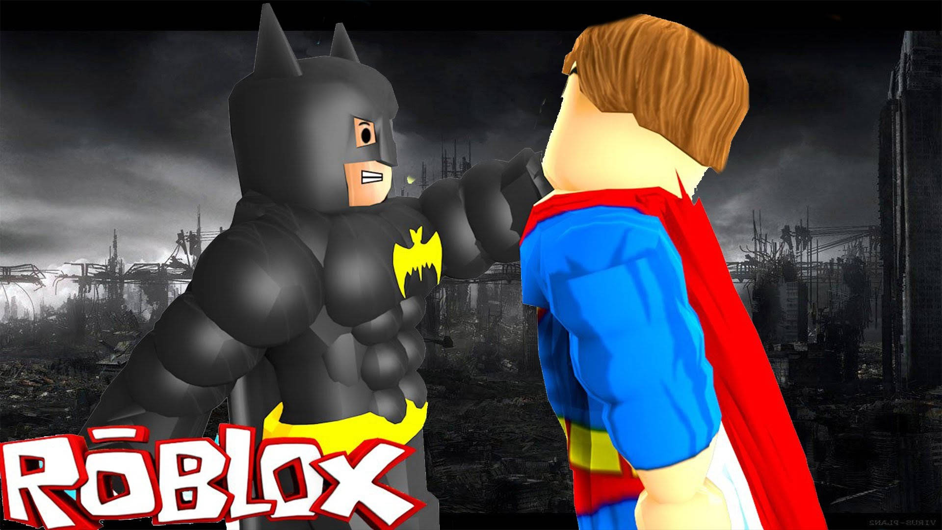 Robloxの世界でバットマンとスーパーマン 壁紙