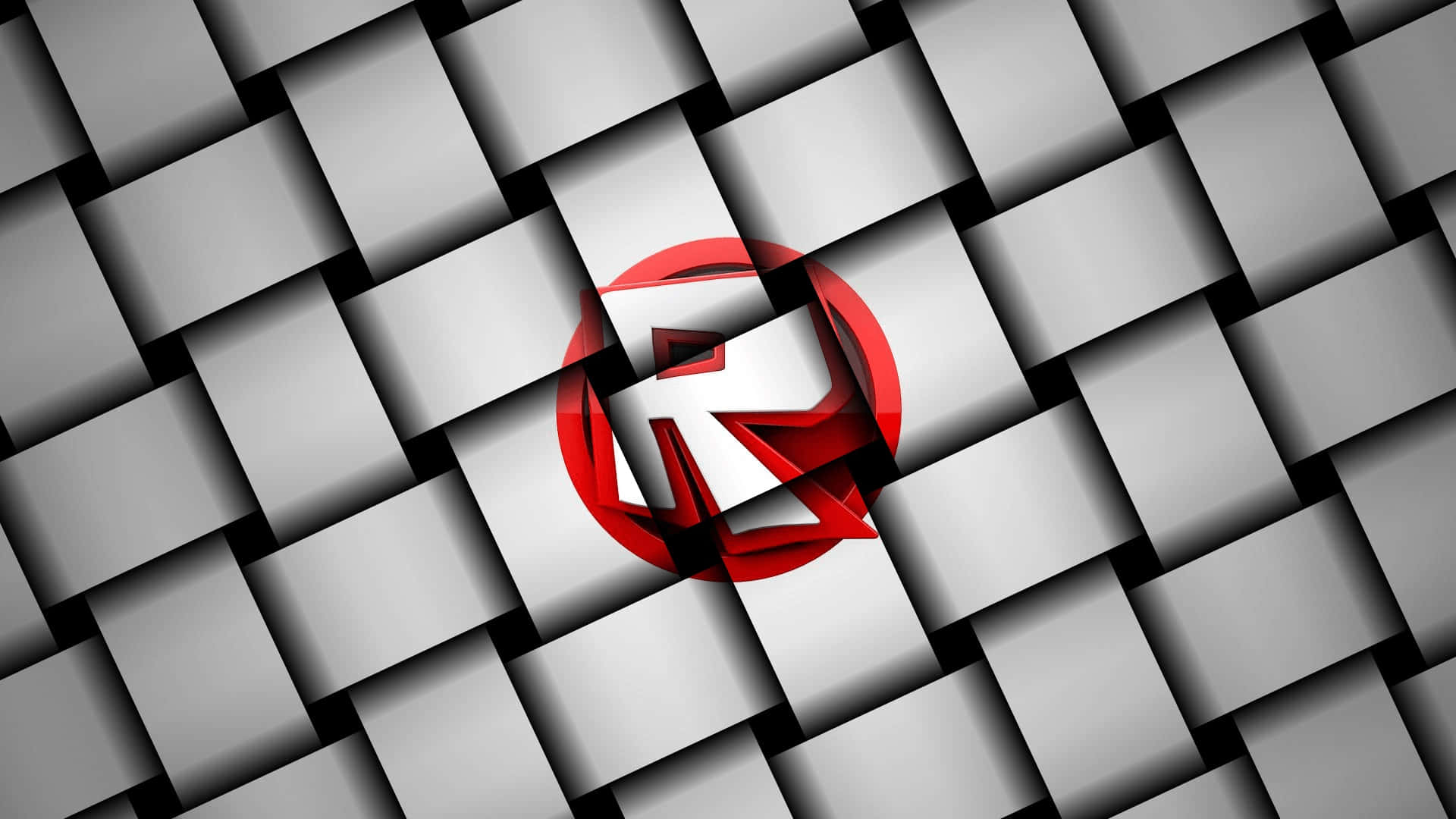 長方形ブロックにプリントされたRobloxロゴ 壁紙