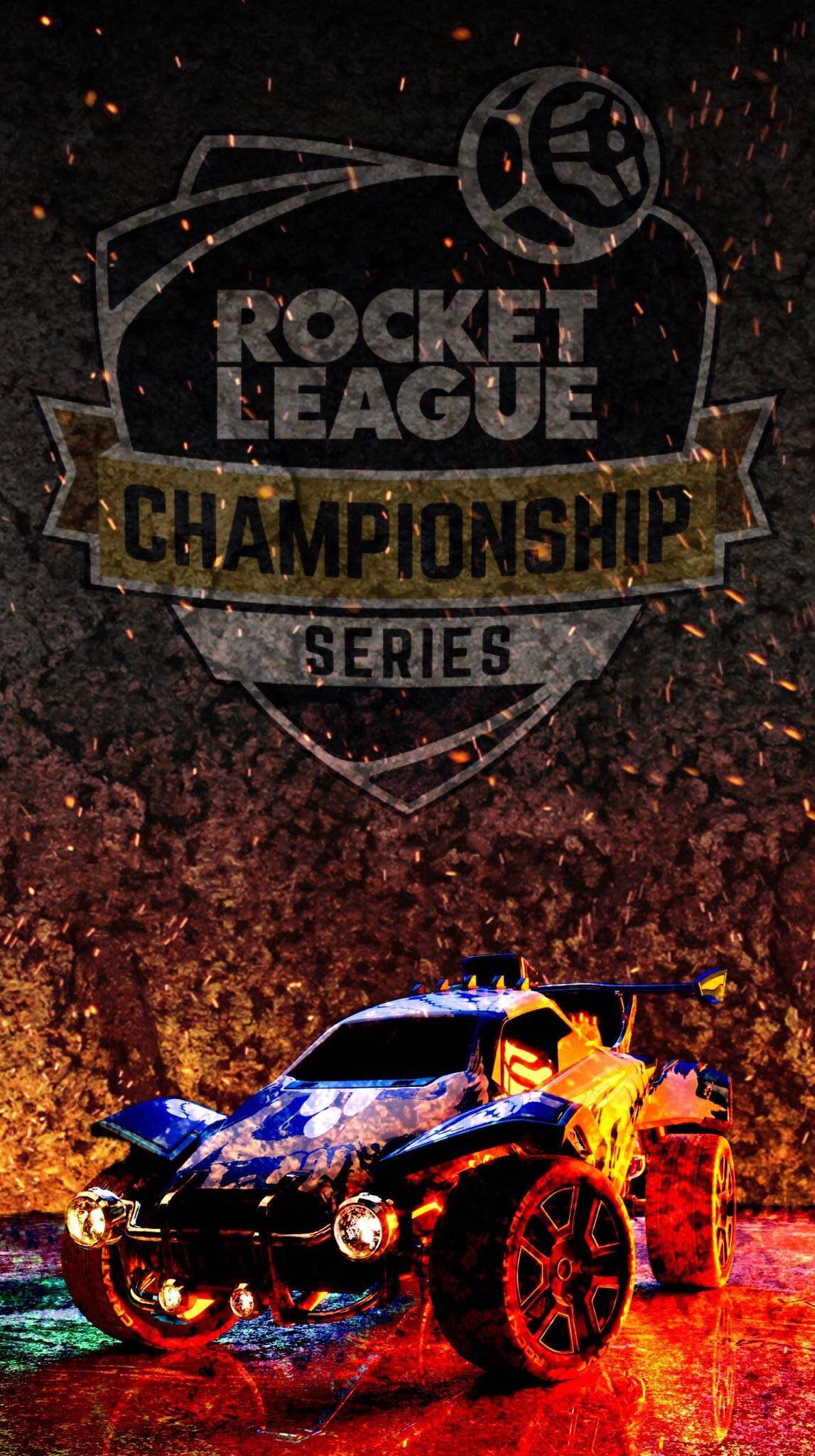 Rocket League 炎の車 壁紙