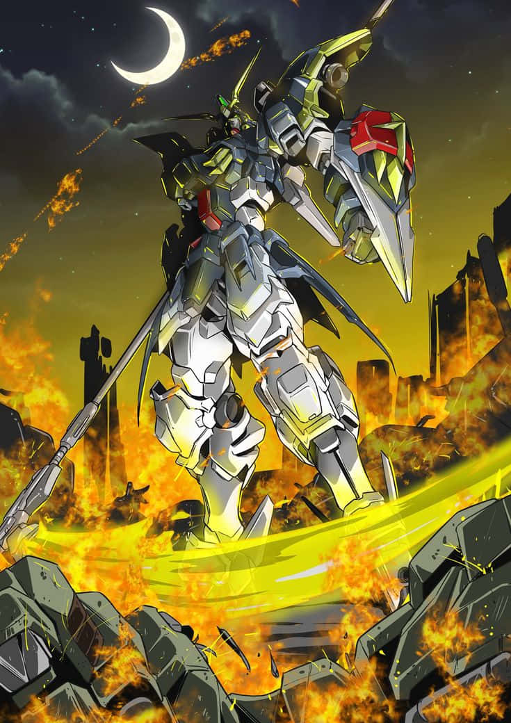 力強く行動するRX-78-2ガンダム 壁紙