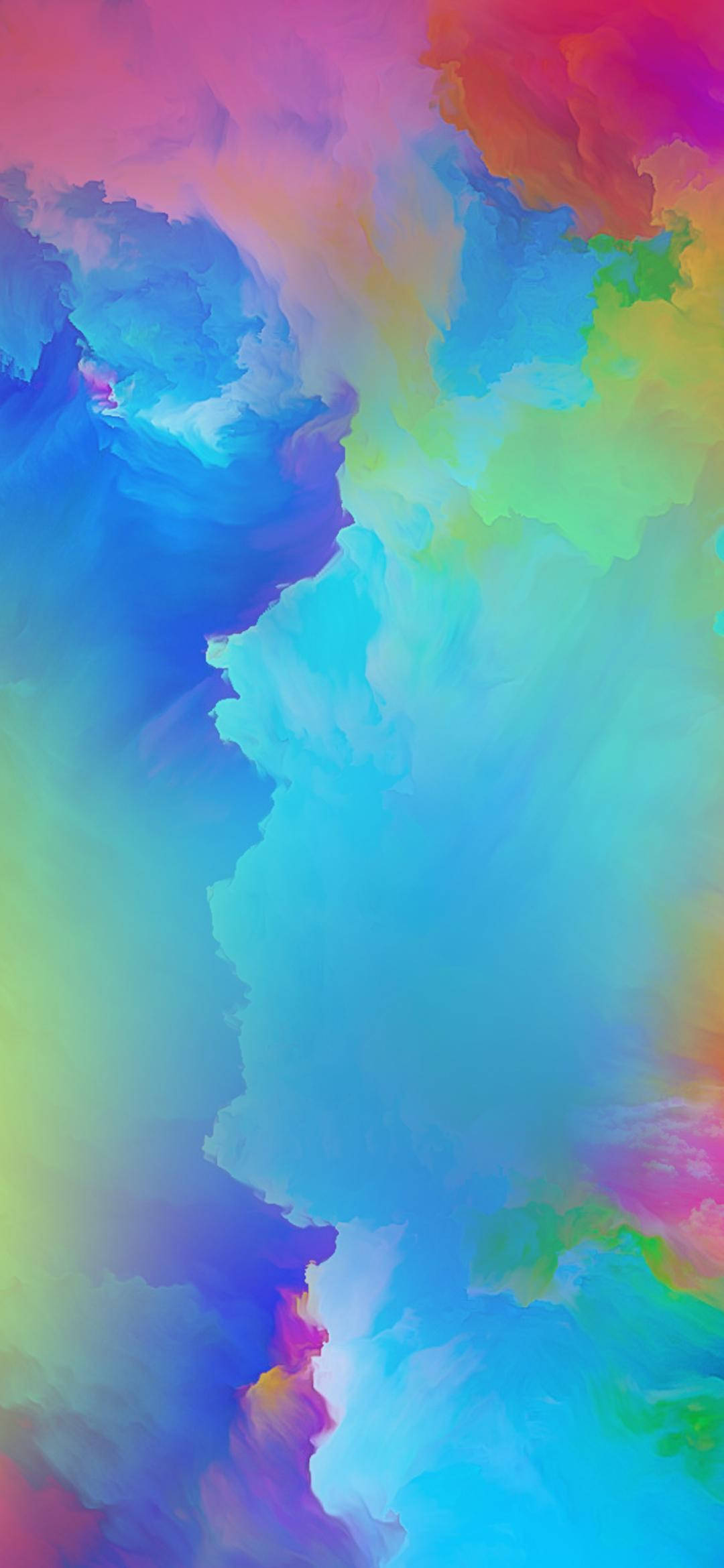 Samsung A71 カラフルな雲 壁紙