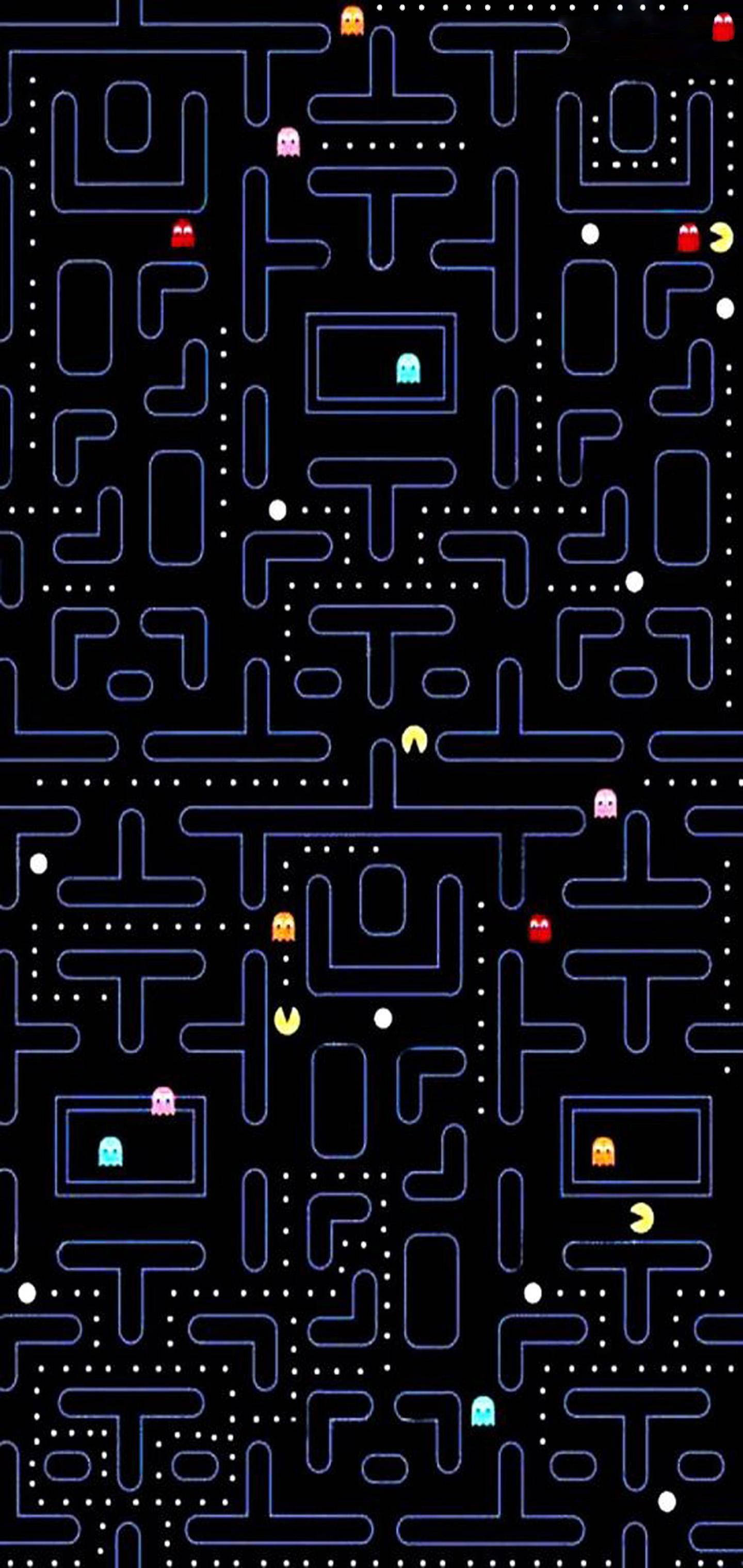Samsung Galaxy S10 PlusのPAC-MANインターフェース 壁紙