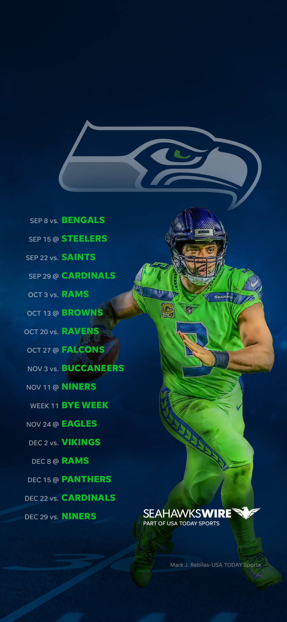 Seattle Seahawks スケジュール 壁紙