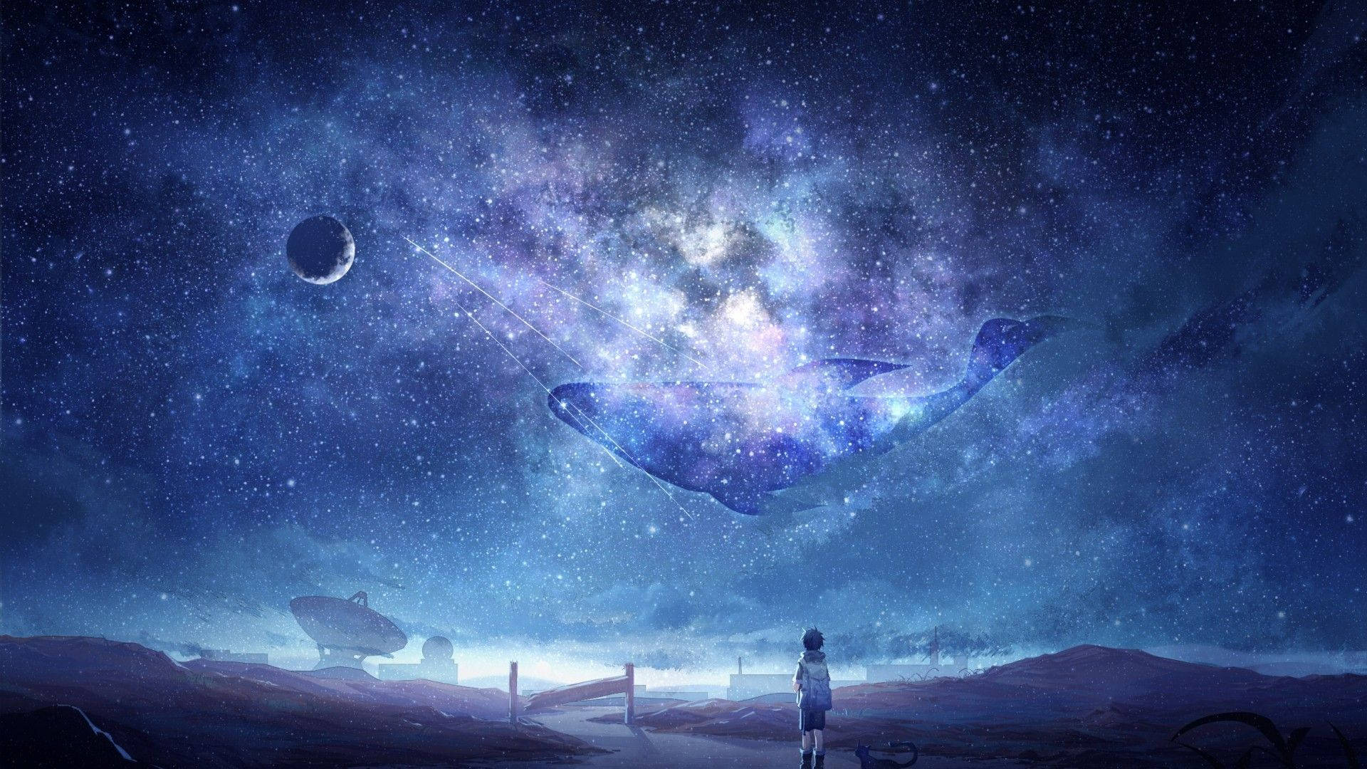 SFアニメの夜空 壁紙