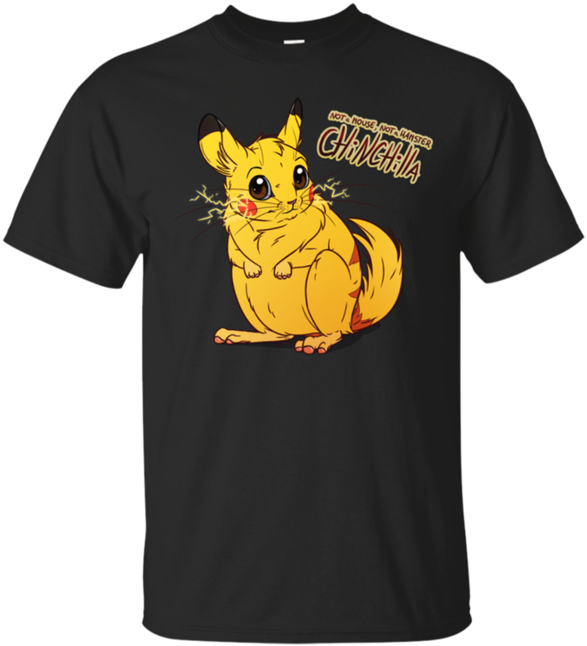チンチラのカートゥーン 黒Tシャツデザイン 壁紙