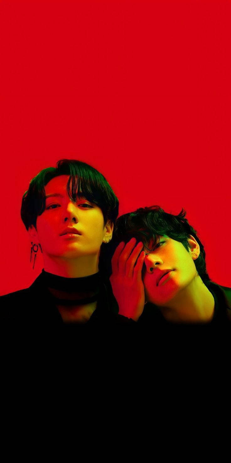 Taekook BTS レッド 壁紙
