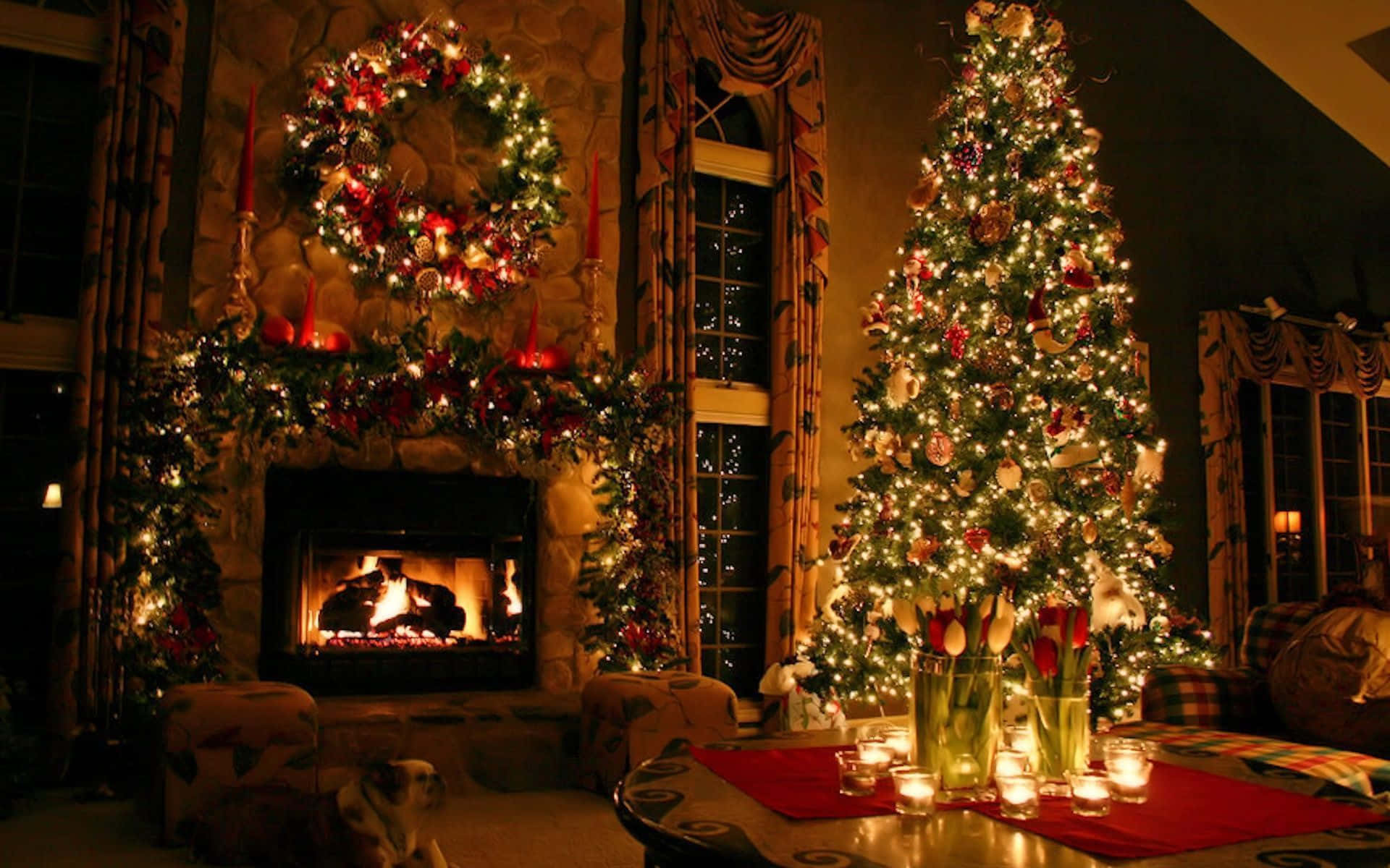 楽しいクリスマスのTeams背景 壁紙