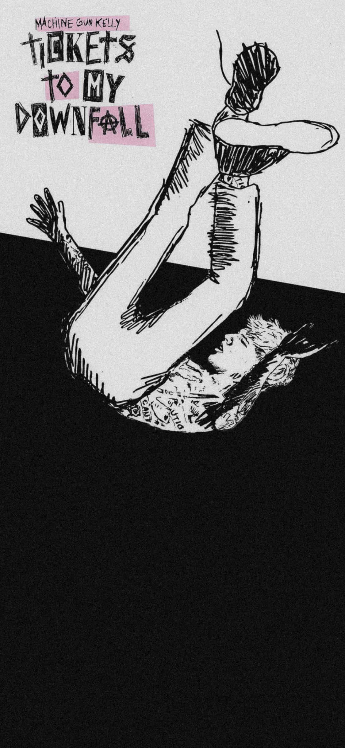 Tickets To My Downfall 白黒アート 壁紙