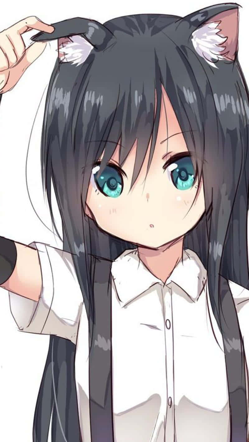 猫耳少女の可愛いTikTok用プロフィール画像 壁紙