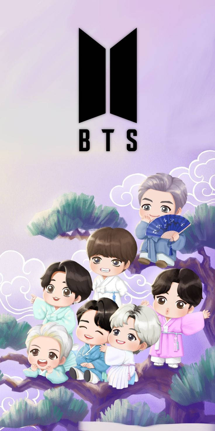 Tiny Tan BTS 木の上 壁紙