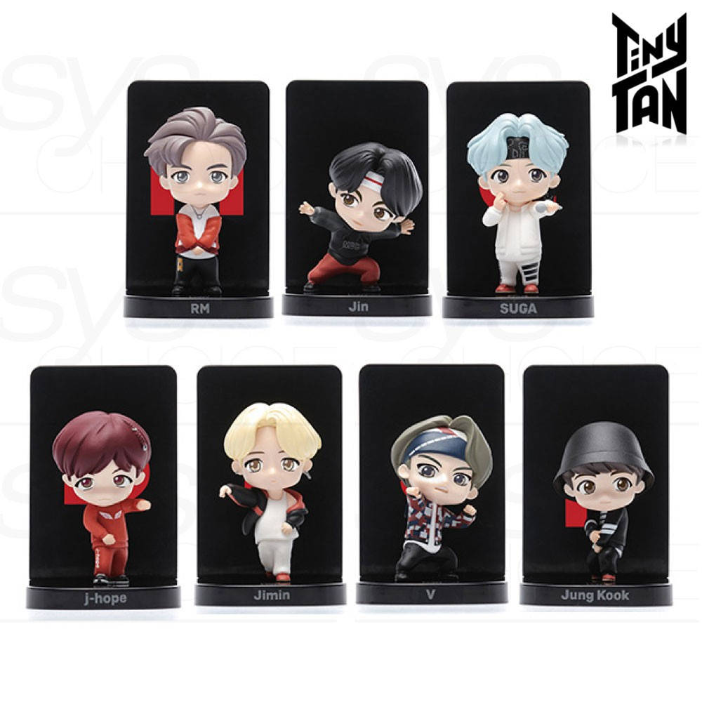 ブラックボックスに入ったTiny Tan BTSアクションフィギュア 壁紙
