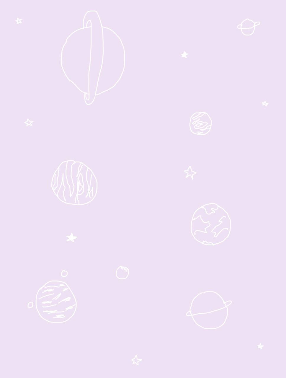 パステルパープルのTumblr惑星 壁紙