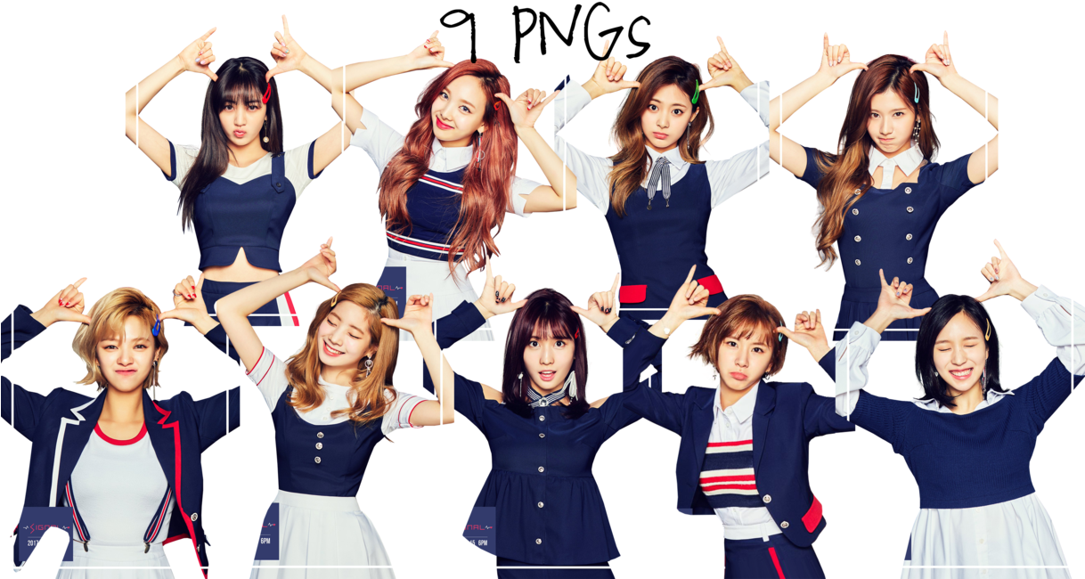 Twiceメンバーのハート形ハンドジェスチャー 壁紙