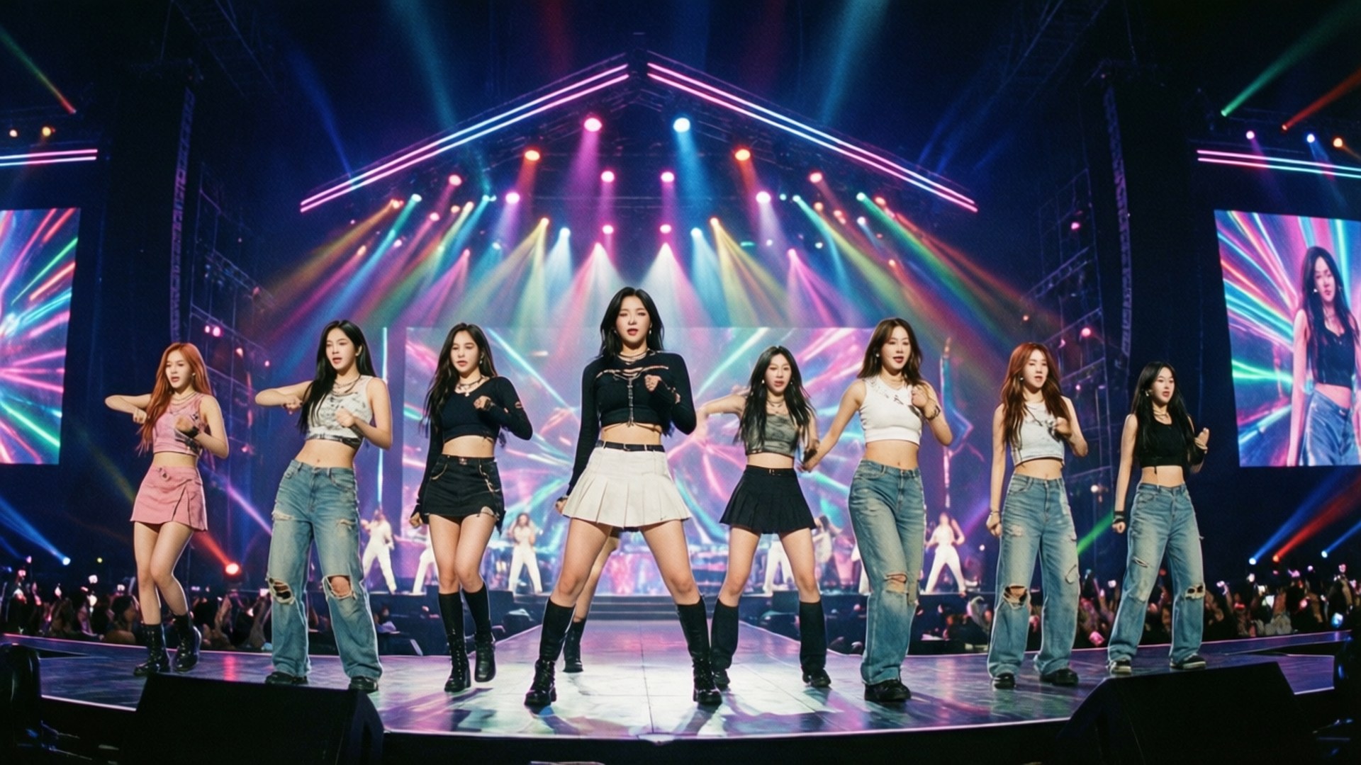 ネオンステージの熱気 TWICE 壁紙