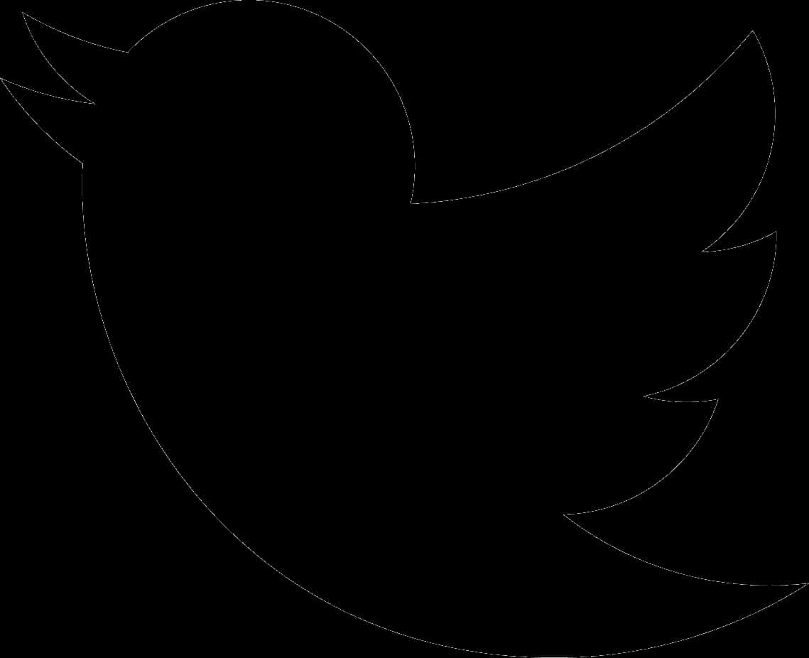 黒いTwitterロゴのシルエット 壁紙